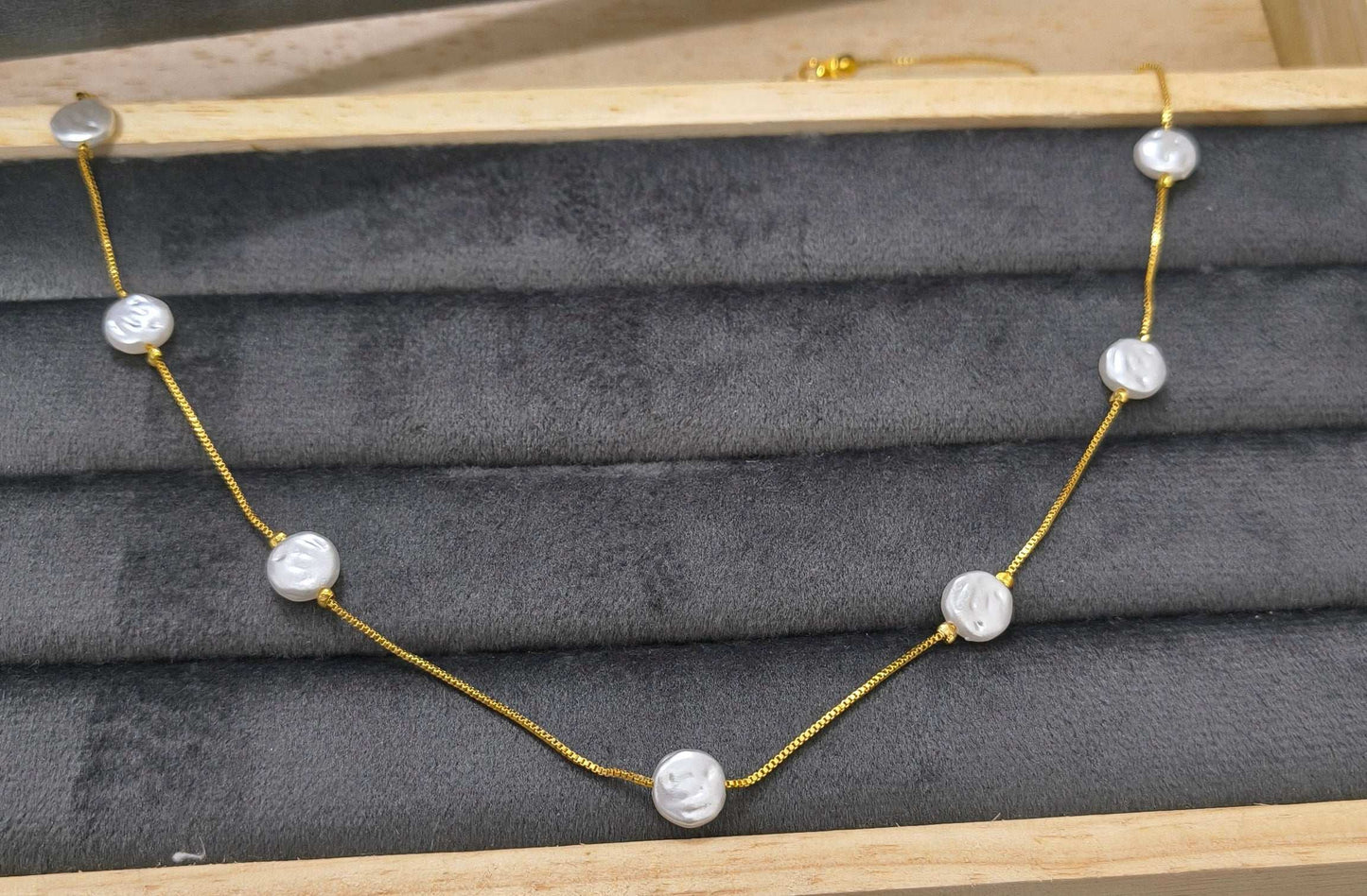 Gold Plated Stylish Pearl Necklace