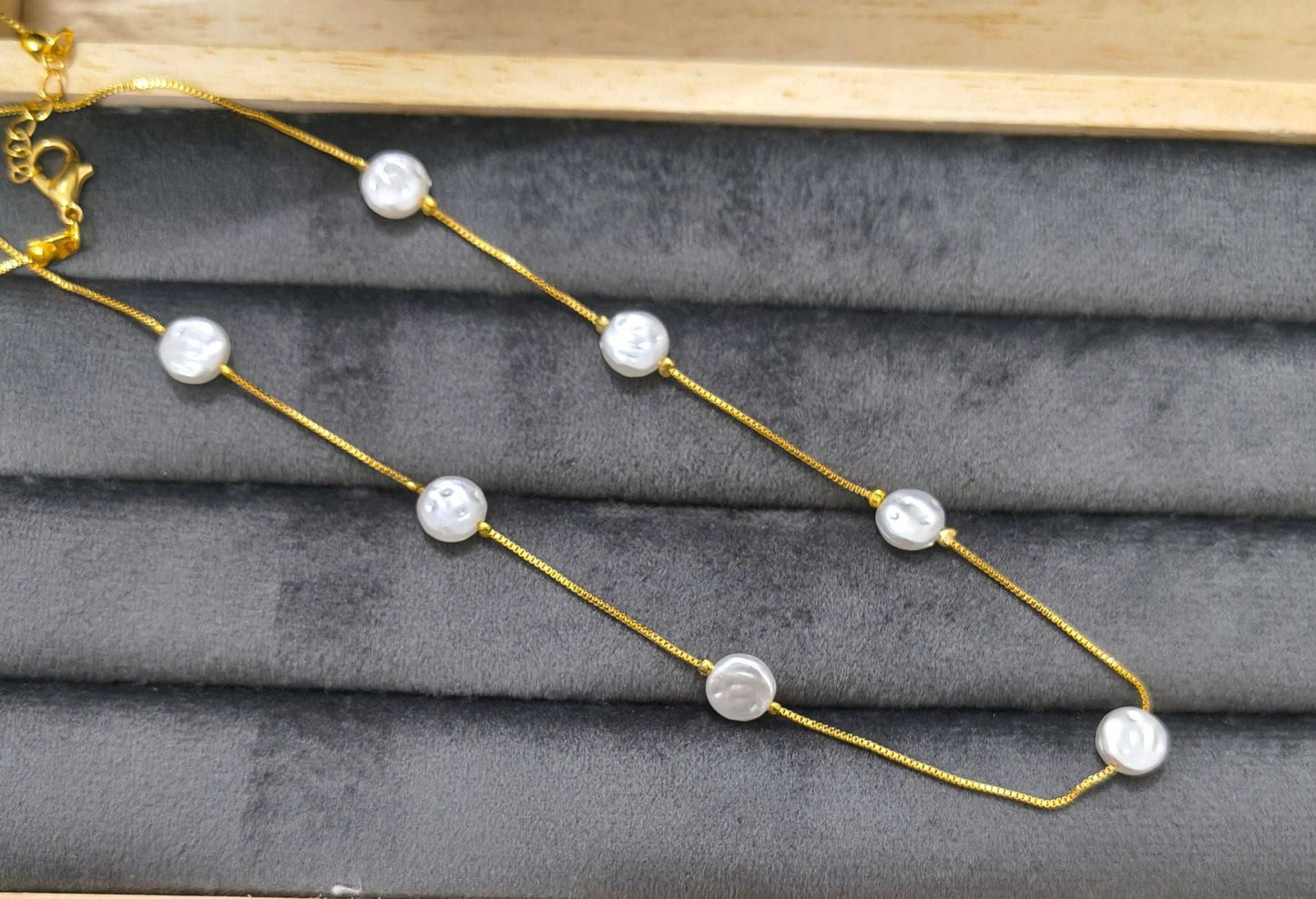 Gold Plated Stylish Pearl Necklace
