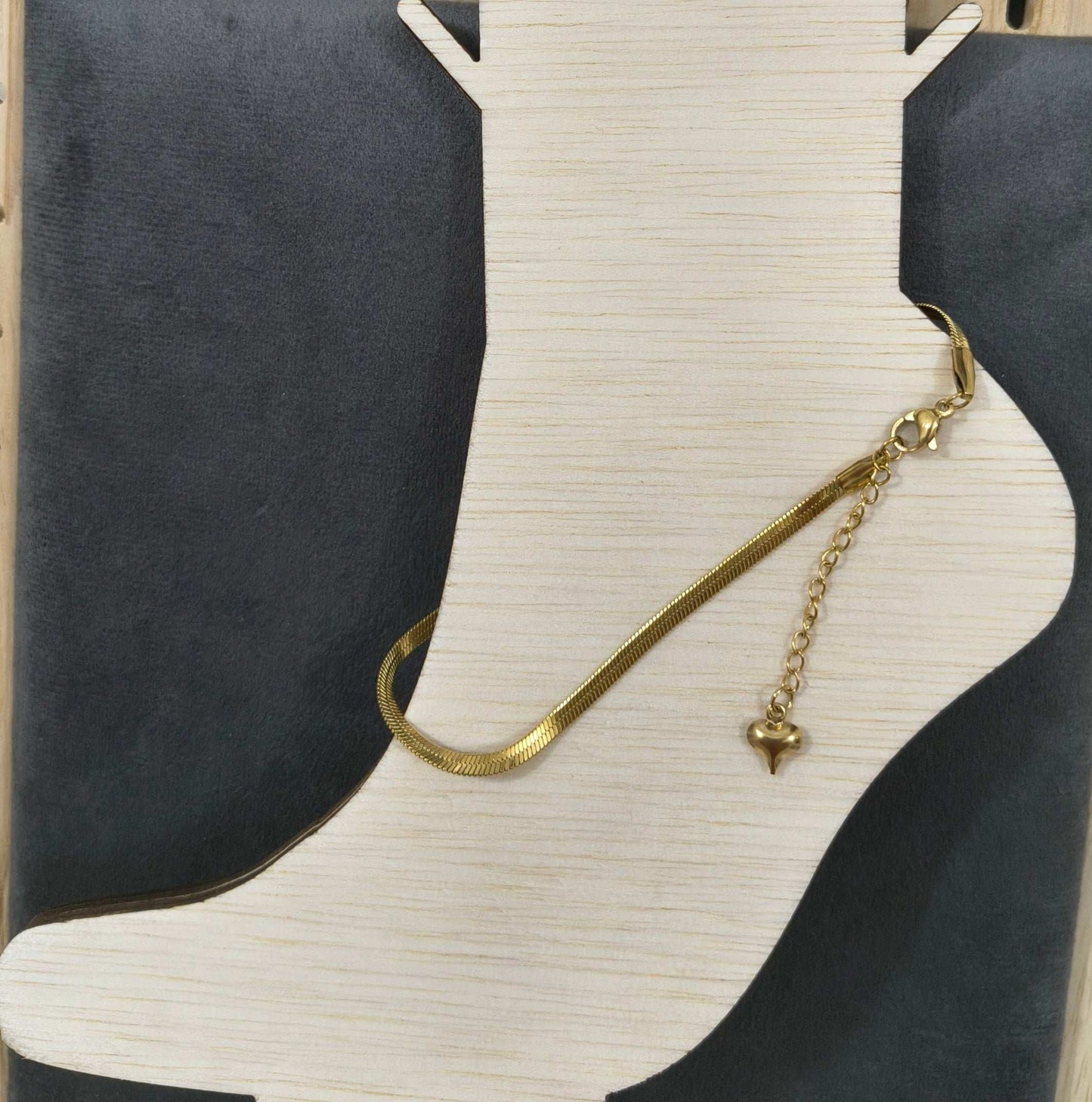 Golden Leaf Chain Anklet For Women 18K Gold Plated