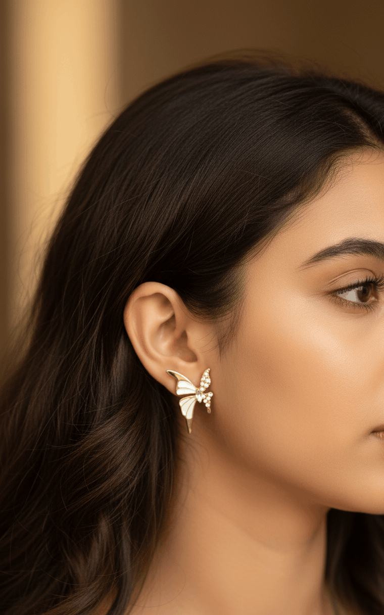 Korean Butterfly Ear studs Earrings For Women