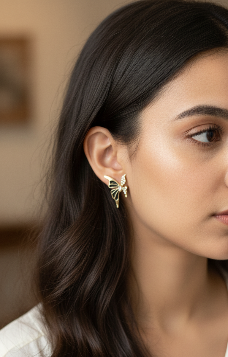 Korean Butterfly Ear studs Earrings For Women