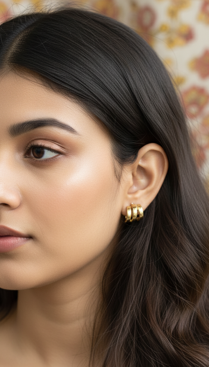 Korean Claw Shape Ear Stud Earrings For Women