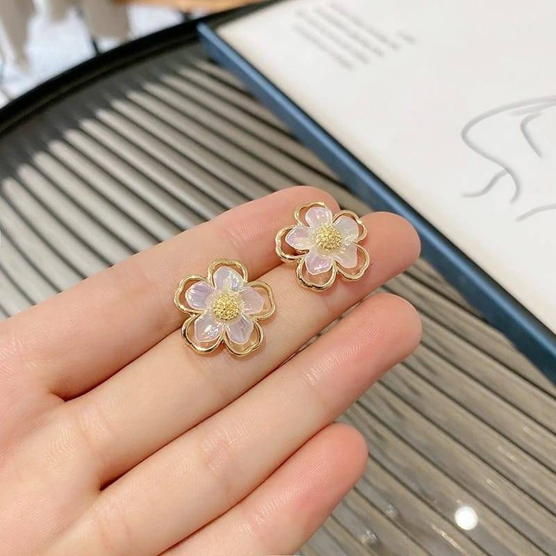 Korean Flower Ear studs for women - Urban Era Jewel