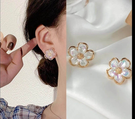 Korean Flower Ear studs for women - Urban Era Jewel