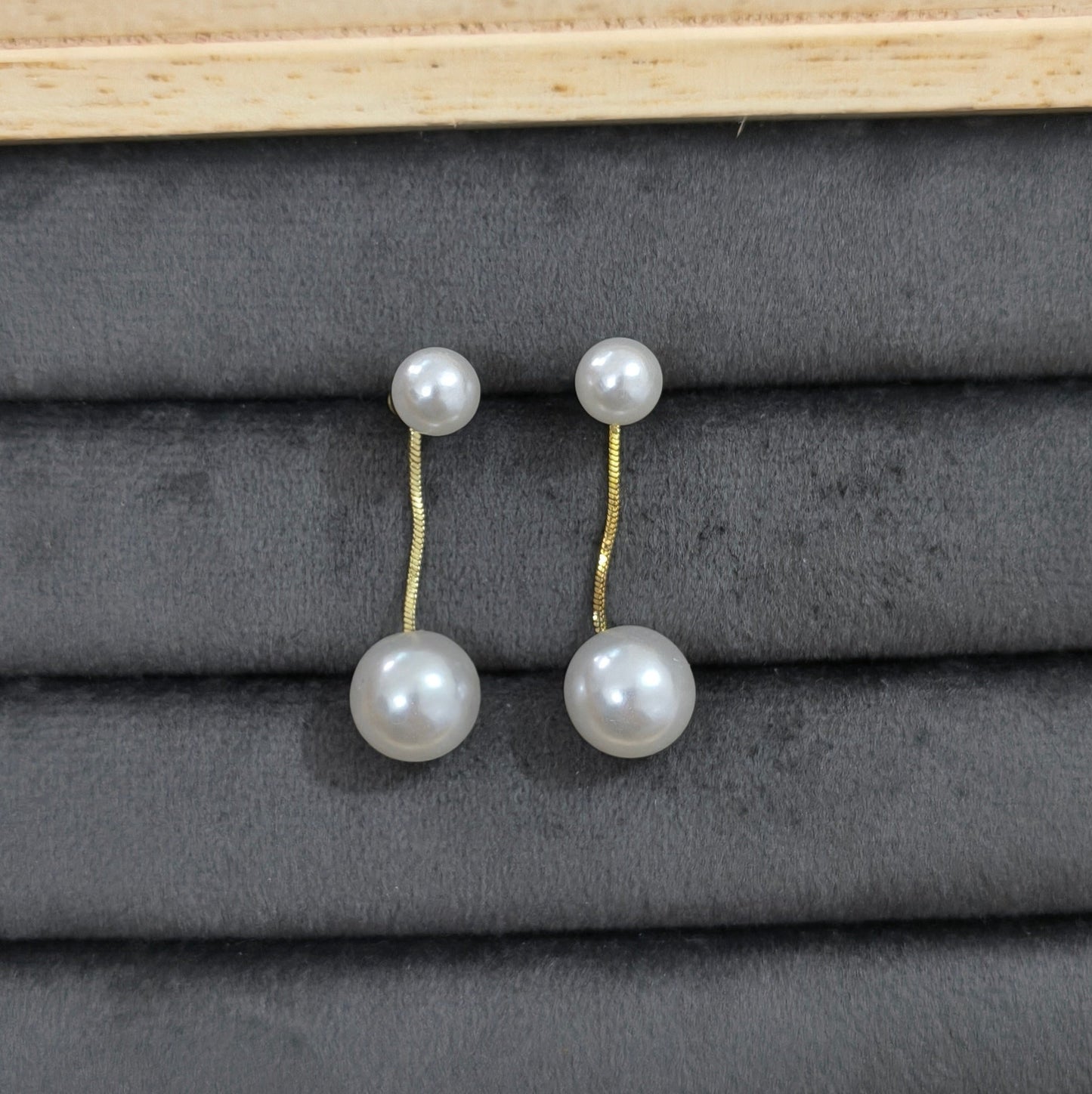 Korean Party Wear Pearl Drop Earrings