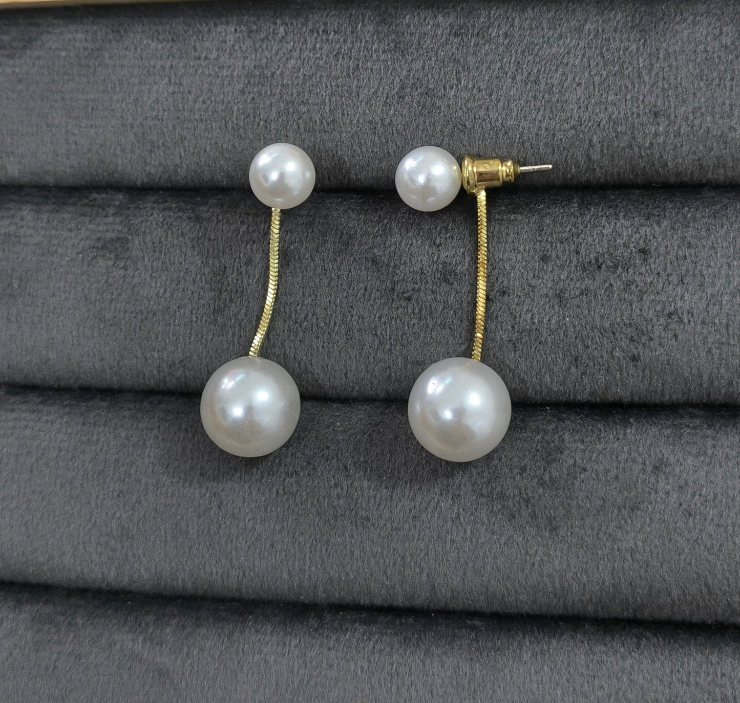 Korean Party Wear Pearl Drop Earrings