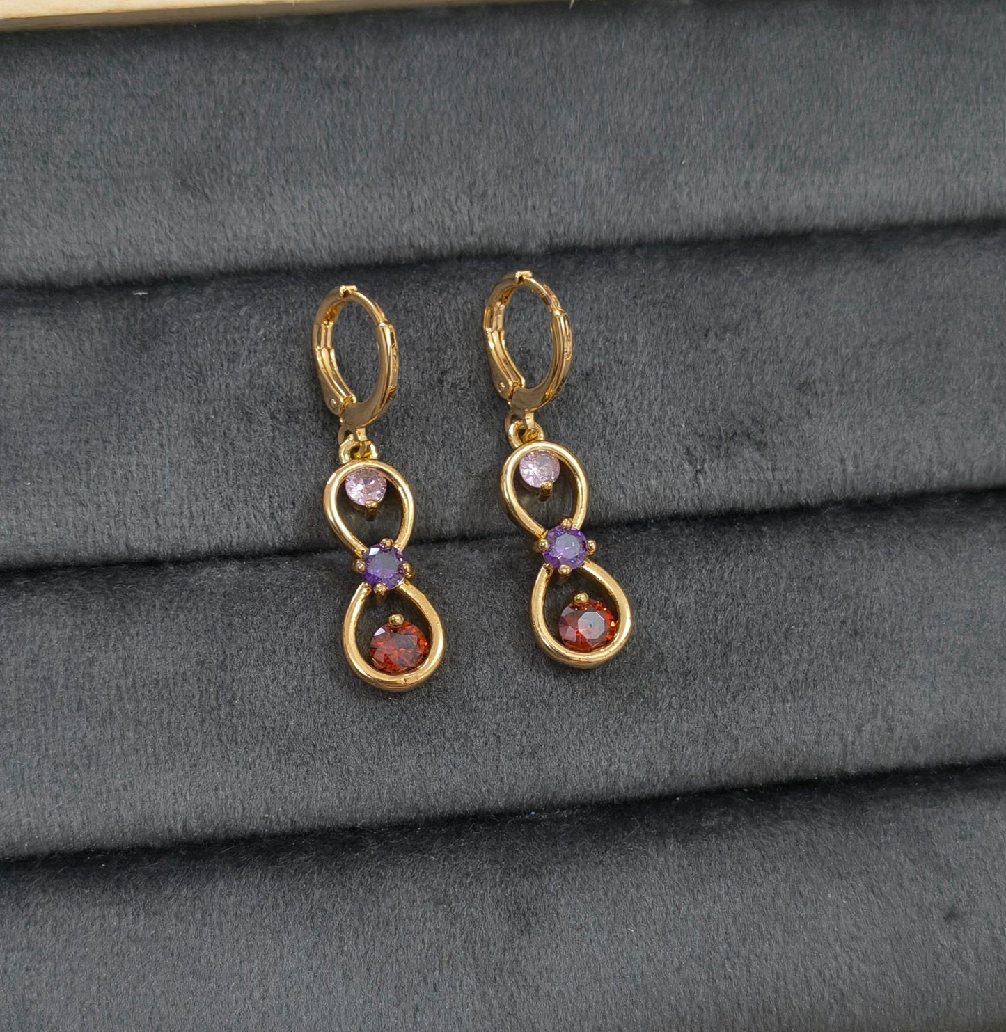 Korean Rosegold Infinity Dangler Earrings
