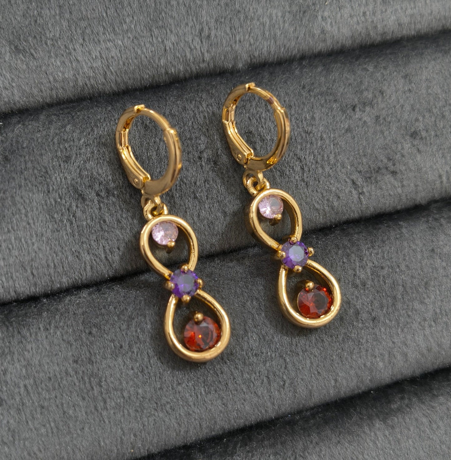 Korean Rosegold Infinity Dangler Earrings