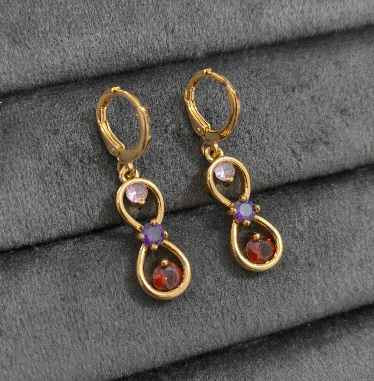 Korean Rosegold Infinity Dangler Earrings