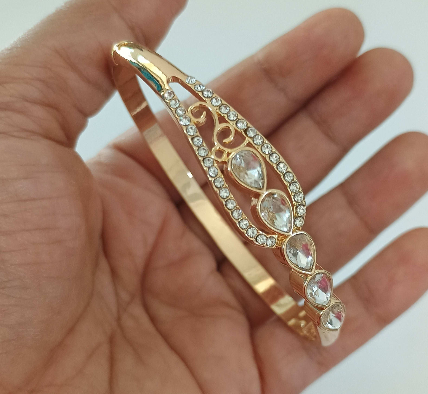 Kundan Stone Studded Party Bracelet 18K Gold Plated