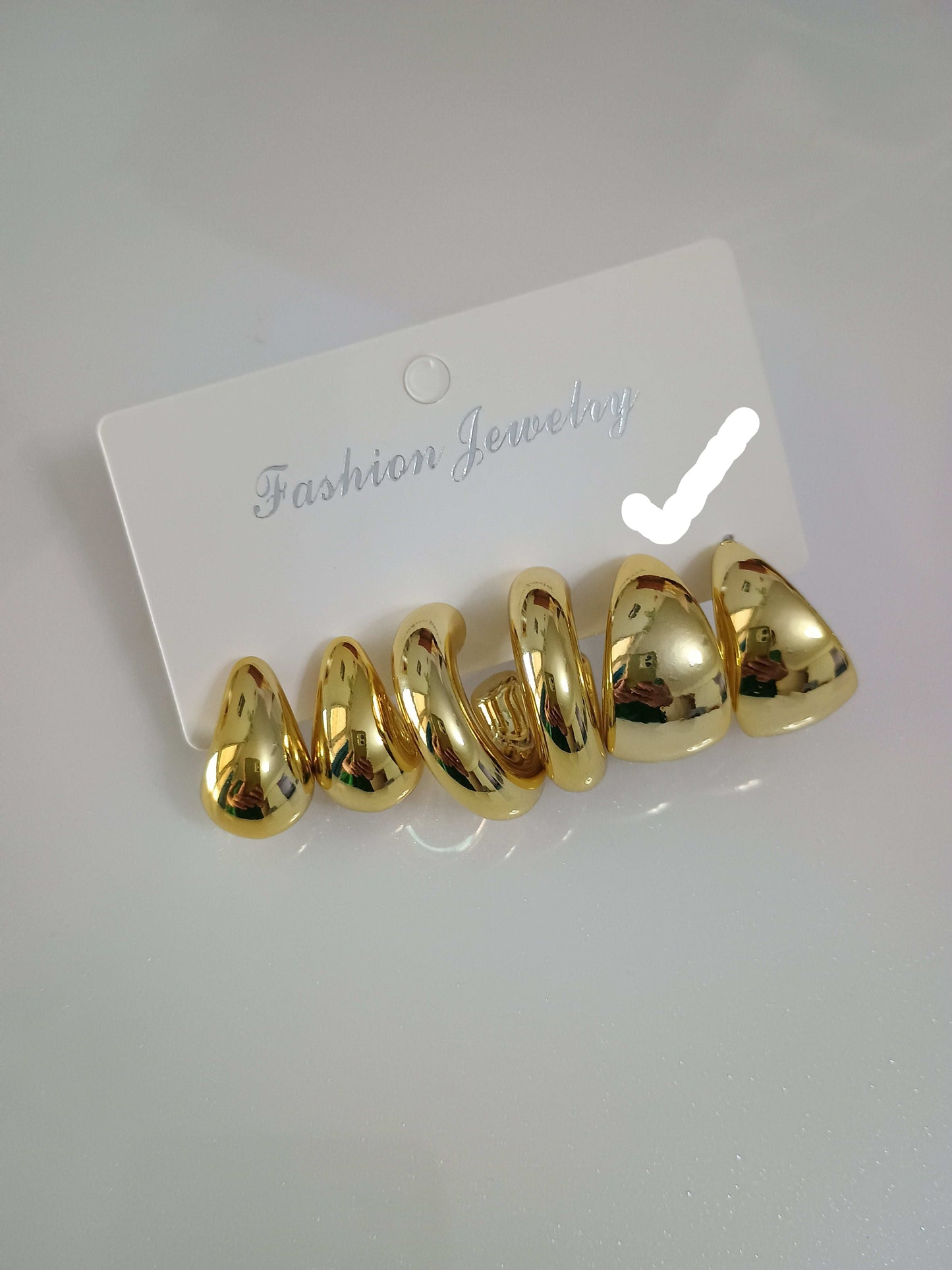 Premium Lightweight Golden Hollow Half Circle Hoops- Fancy Earring - Urban Era Jewel