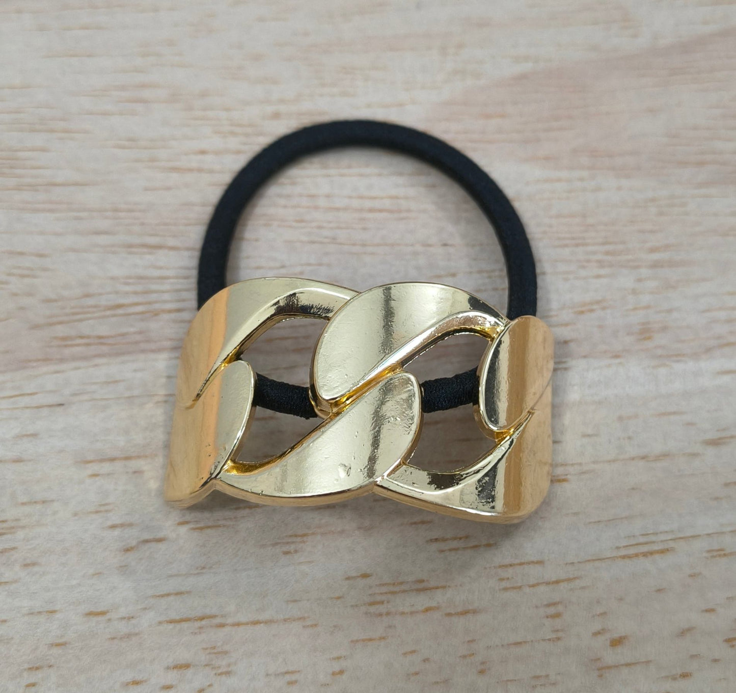 Link Style Golden Cuff Hair Band 18K Gold Plated