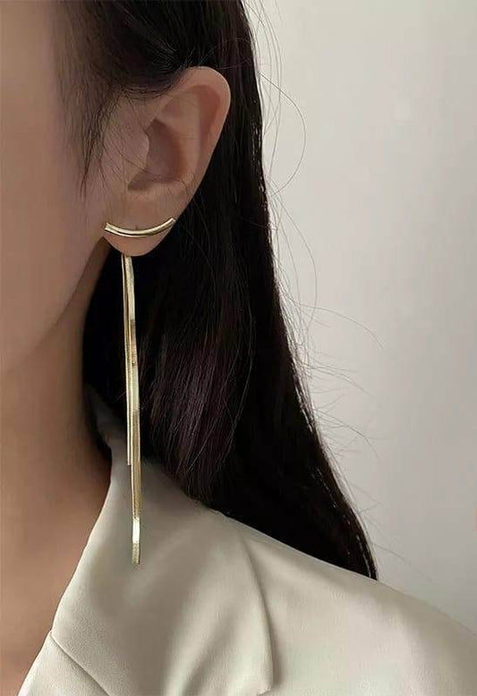 Korean Anti tarnish Long tassel party wear Korean Earrings - Urban Era Jewel