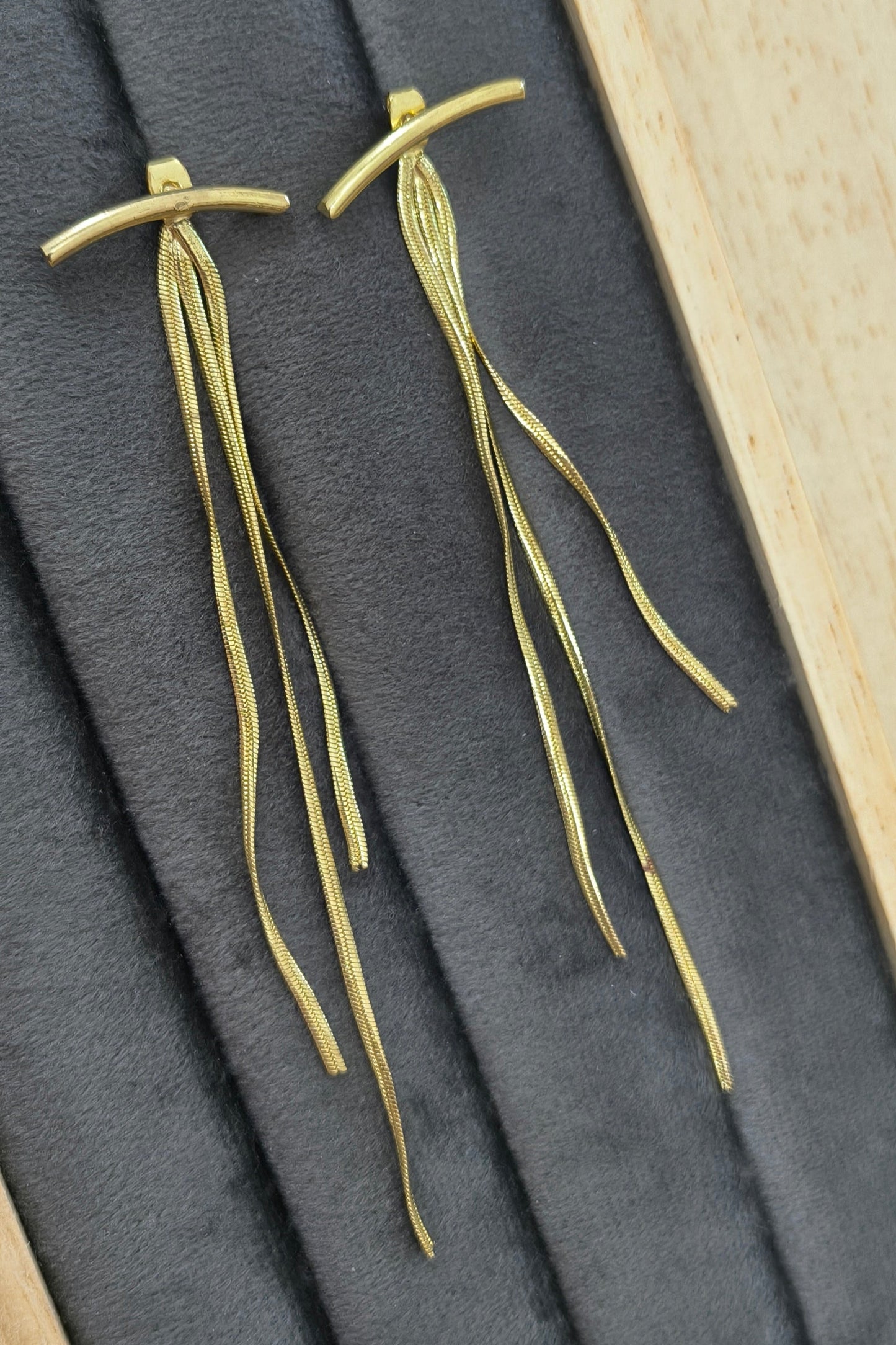Long Tassel Party Wear Korean Earrings