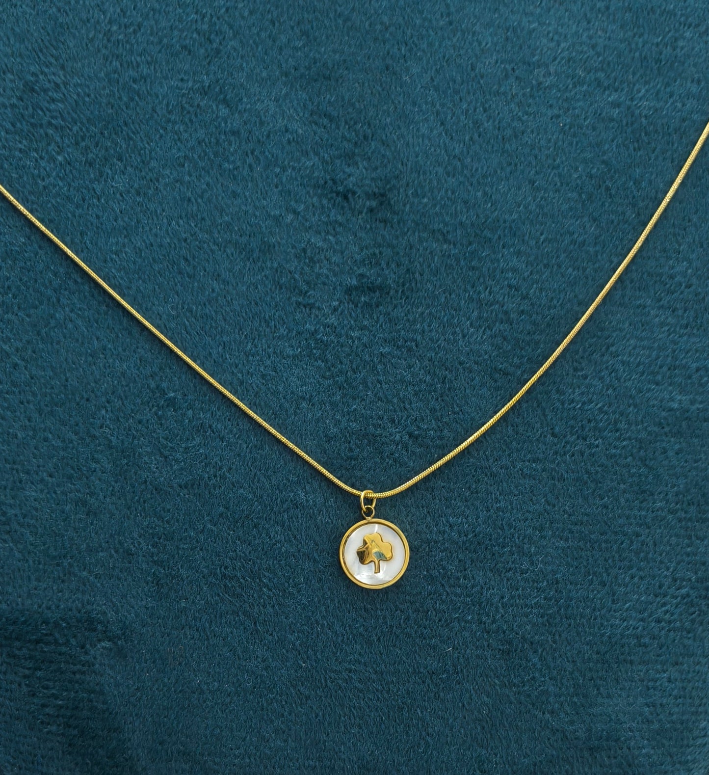 Mini Tree Gold Pendant Necklace 18K Gold Plated