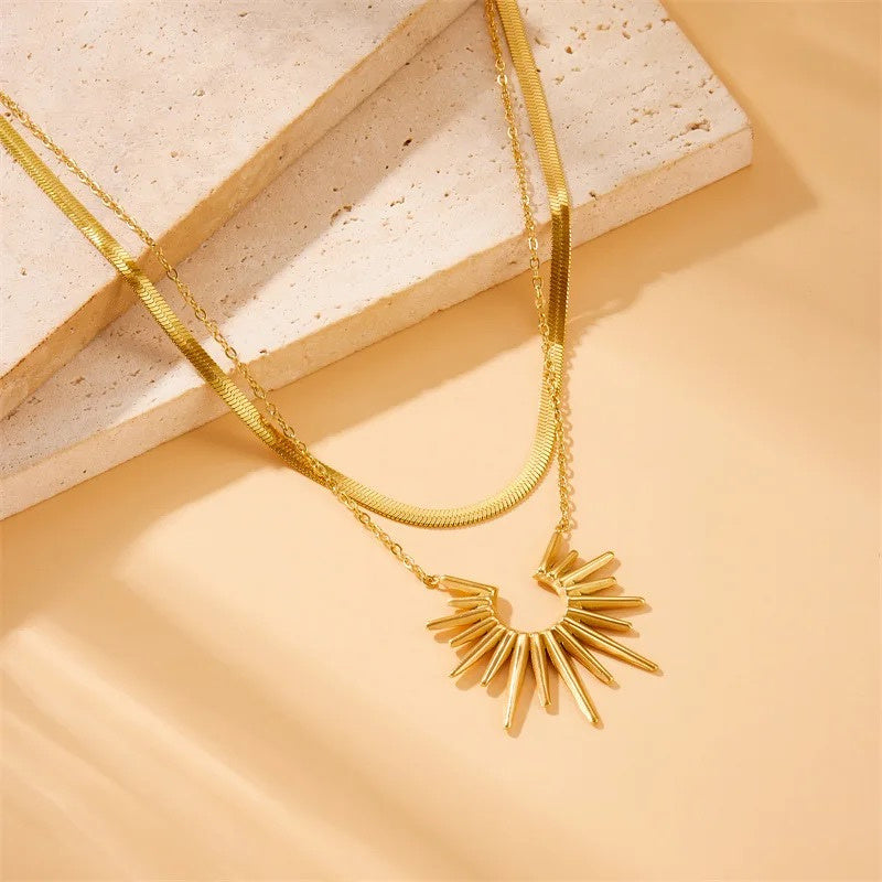 Anti Tarnish Double Layered Gold Snake chain Necklace - Buy Online