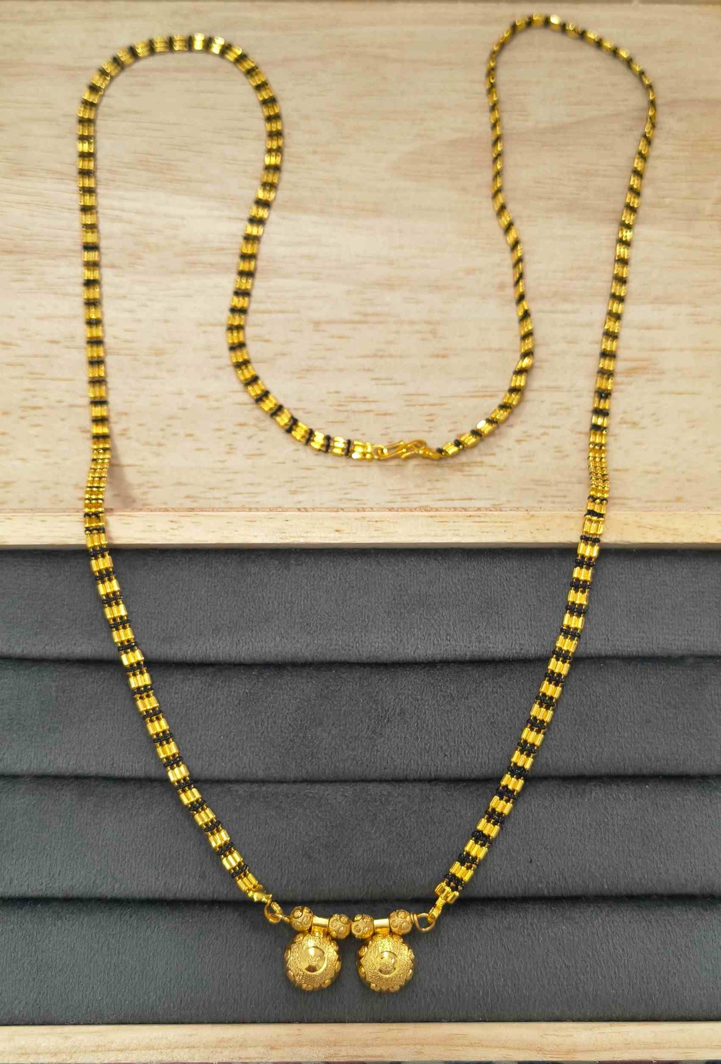Premium Micro Gold Plated Daily Wear Mangalsutra – 34 Inch Long