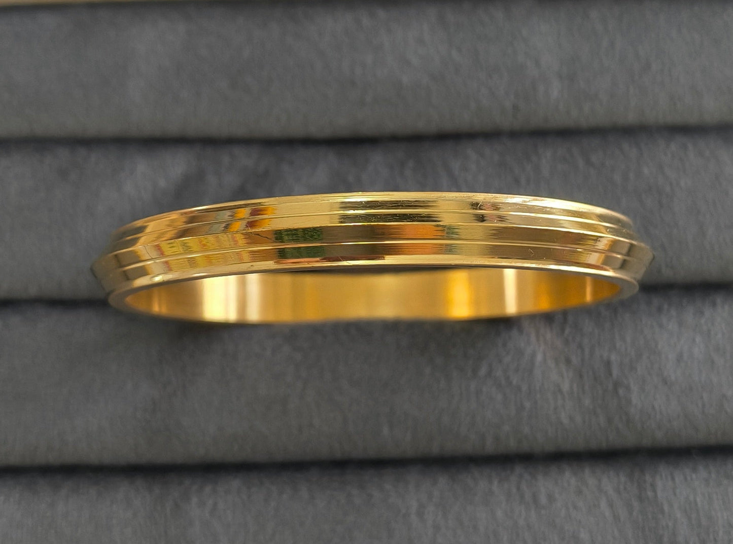 Pure Brass Gold Plated Heavy Punjabi Kada Bracelet