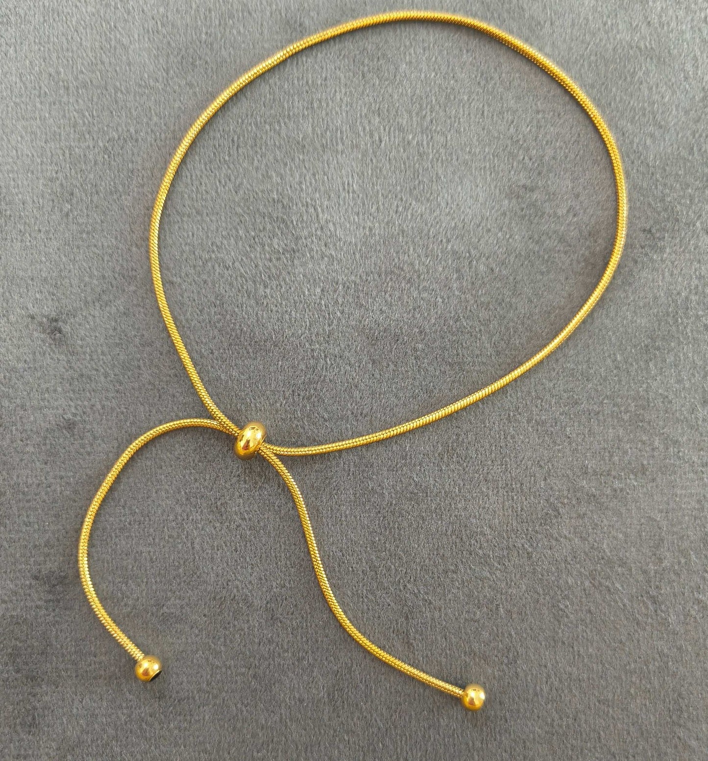 Sleek Slider Chain Bracelet/Anklet 18K Gold Plated