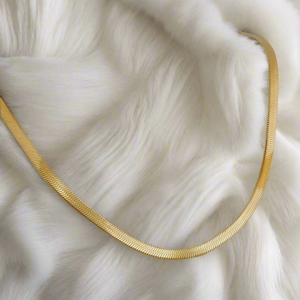 Snake Chain Necklace 18k Gold PVD Plated