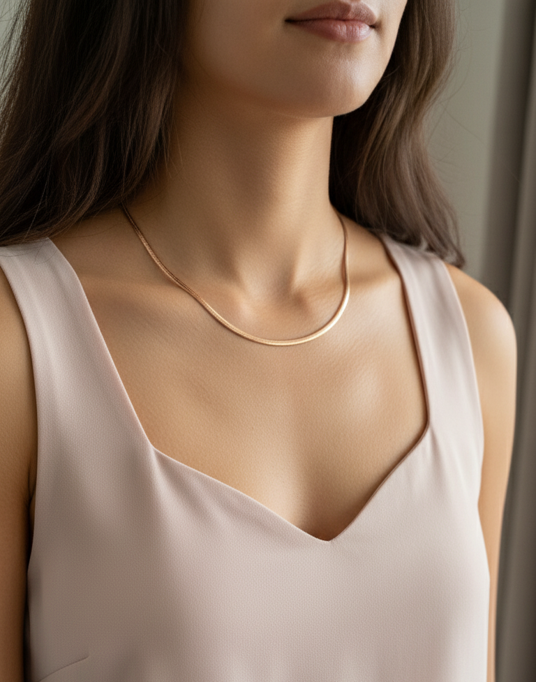 Snake Chain Necklace 18k Gold PVD Plated