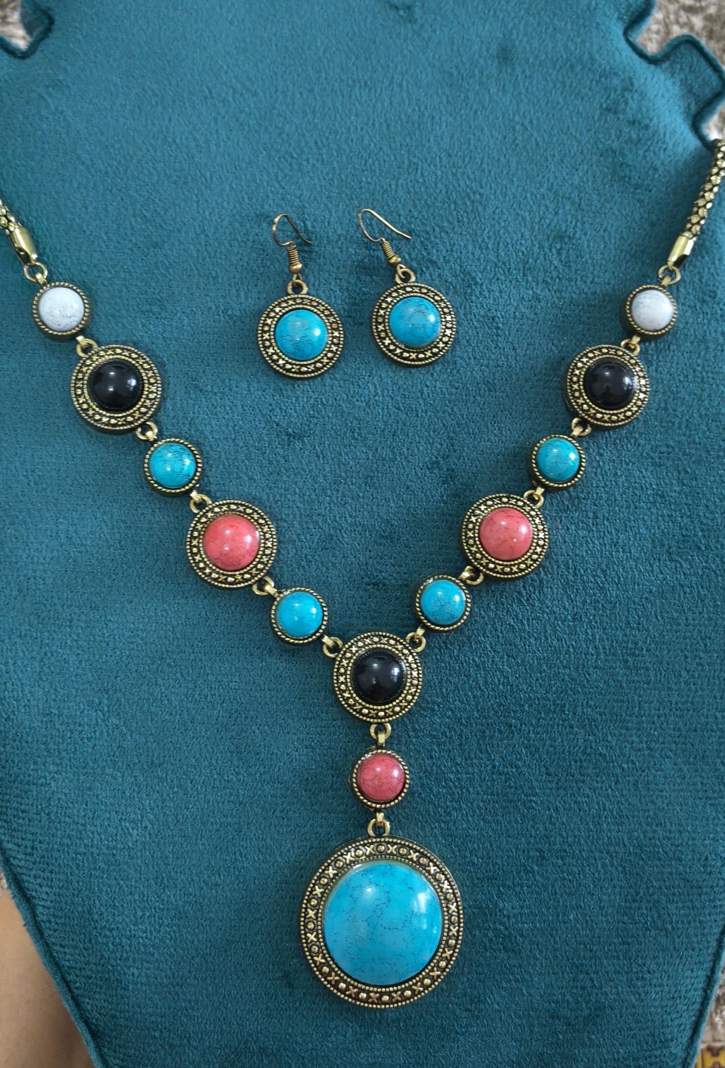 Western Style Y-Shaped Multicolored Bohemian Necklace