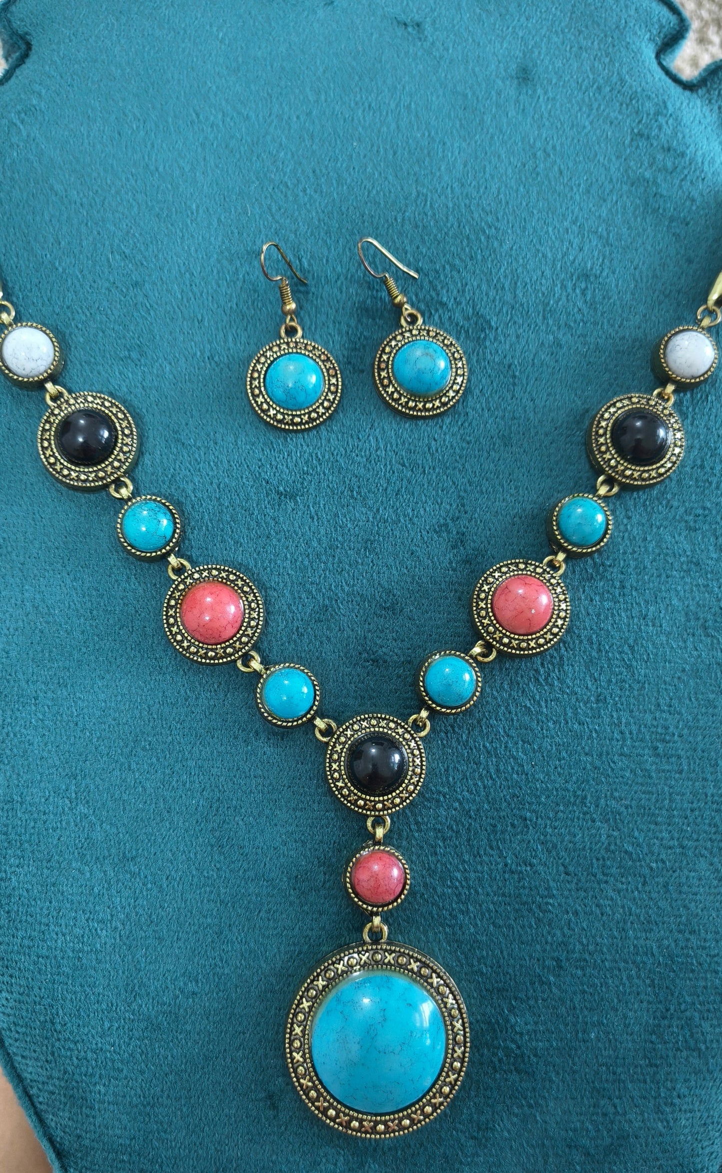 Western Style Y-Shaped Multicolored Bohemian Necklace