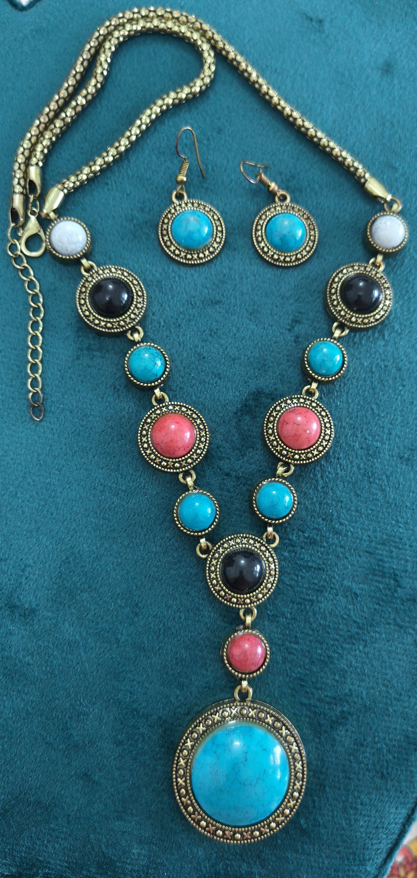Western Style Y-Shaped Multicolored Bohemian Necklace