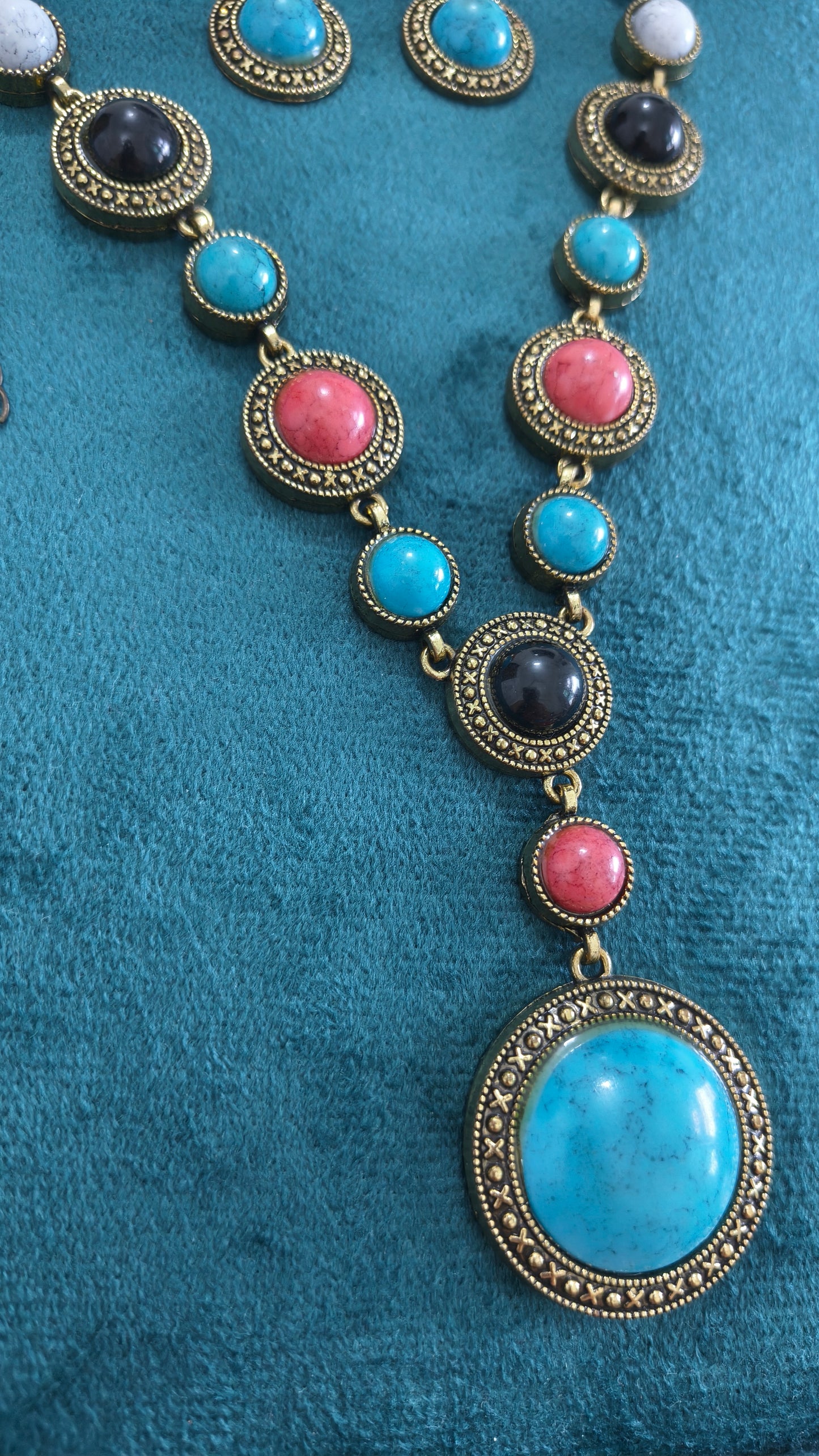 Western Style Y-Shaped Multicolored Bohemian Necklace