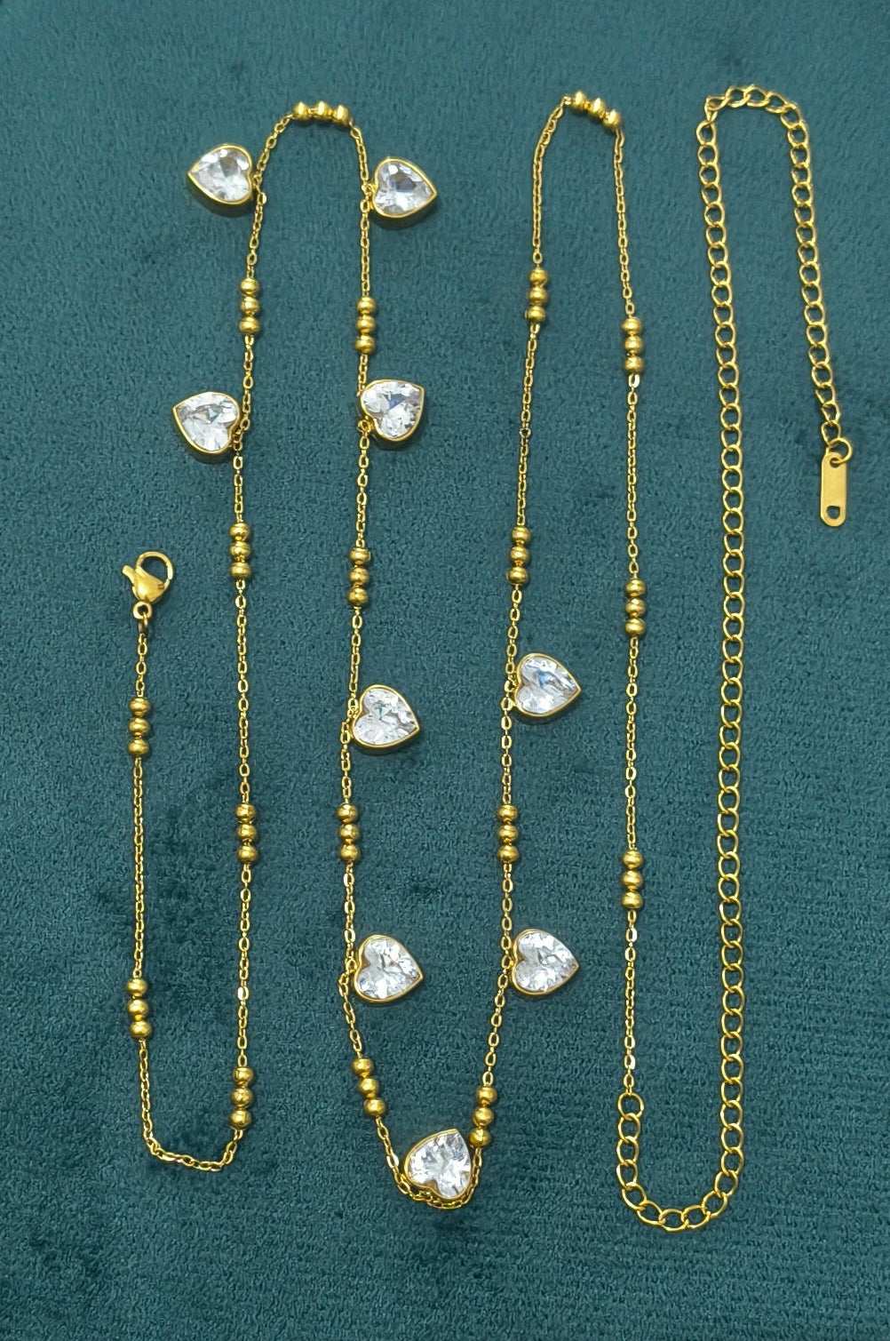 Anti Tarnish Bold Hearts Waist Chain 18K Gold Plated