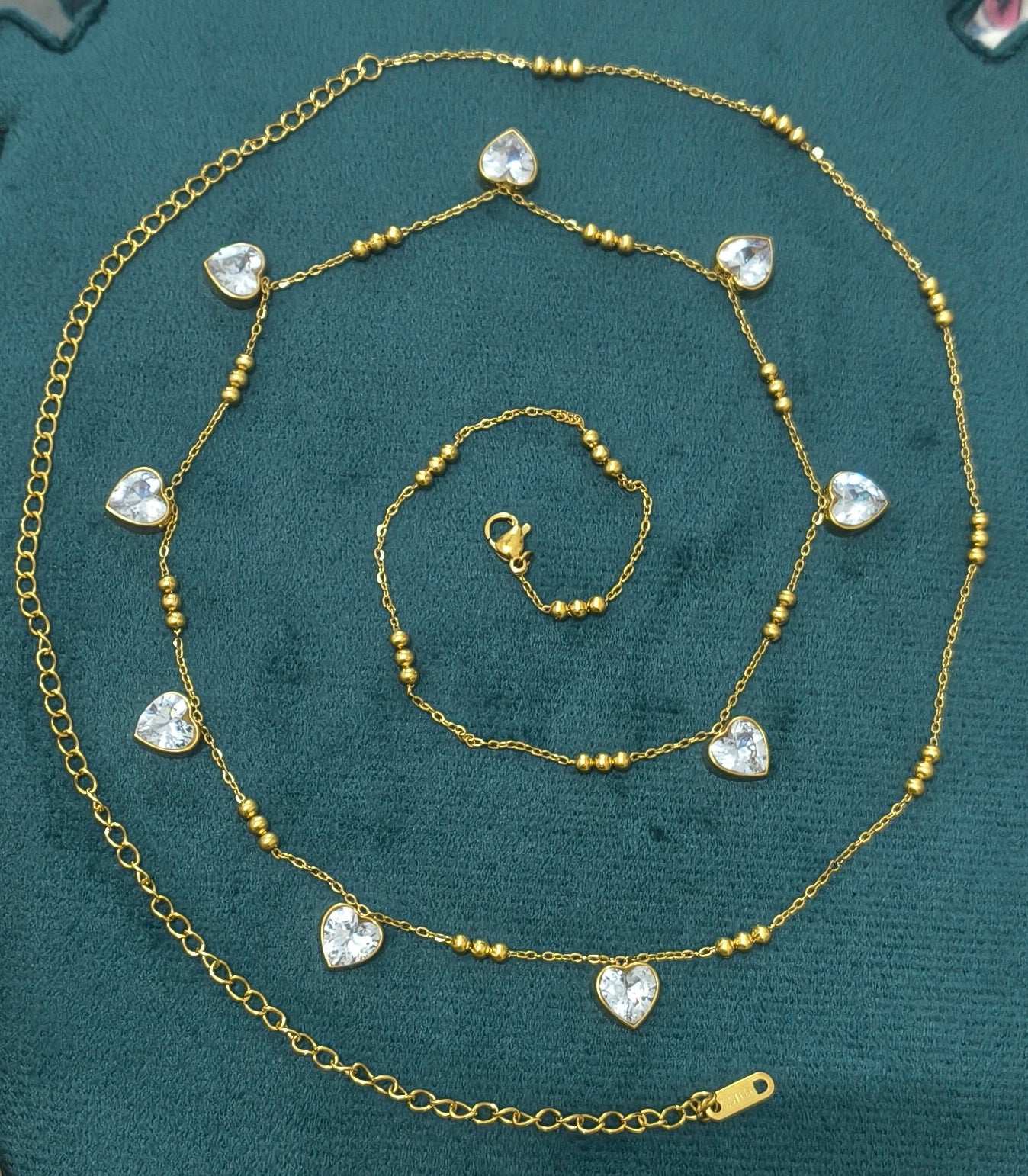 Anti Tarnish Bold Hearts Waist Chain 18K Gold Plated