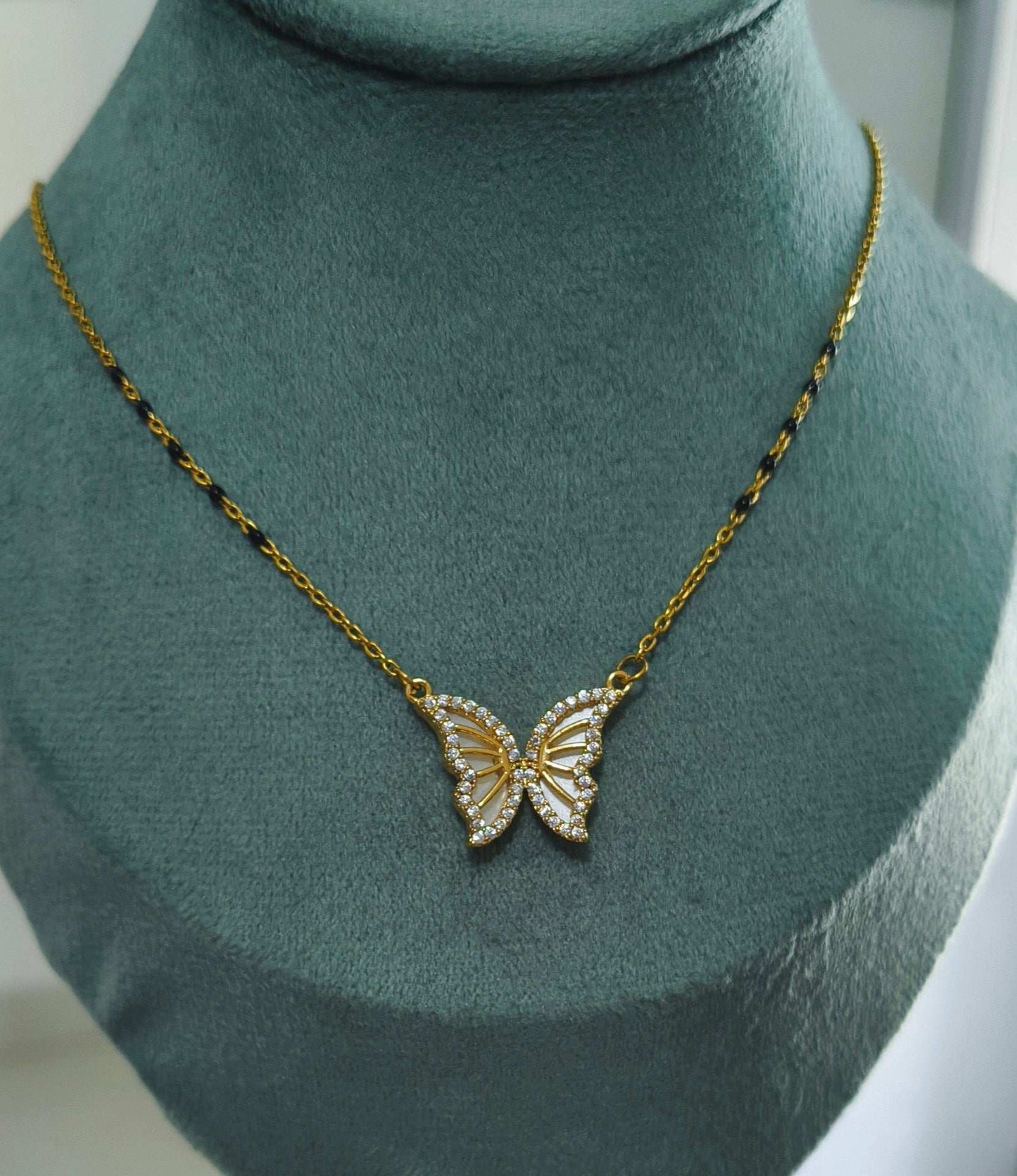 Anti Tarnish Butterfly Style Mangalsutra 18K Gold Plated