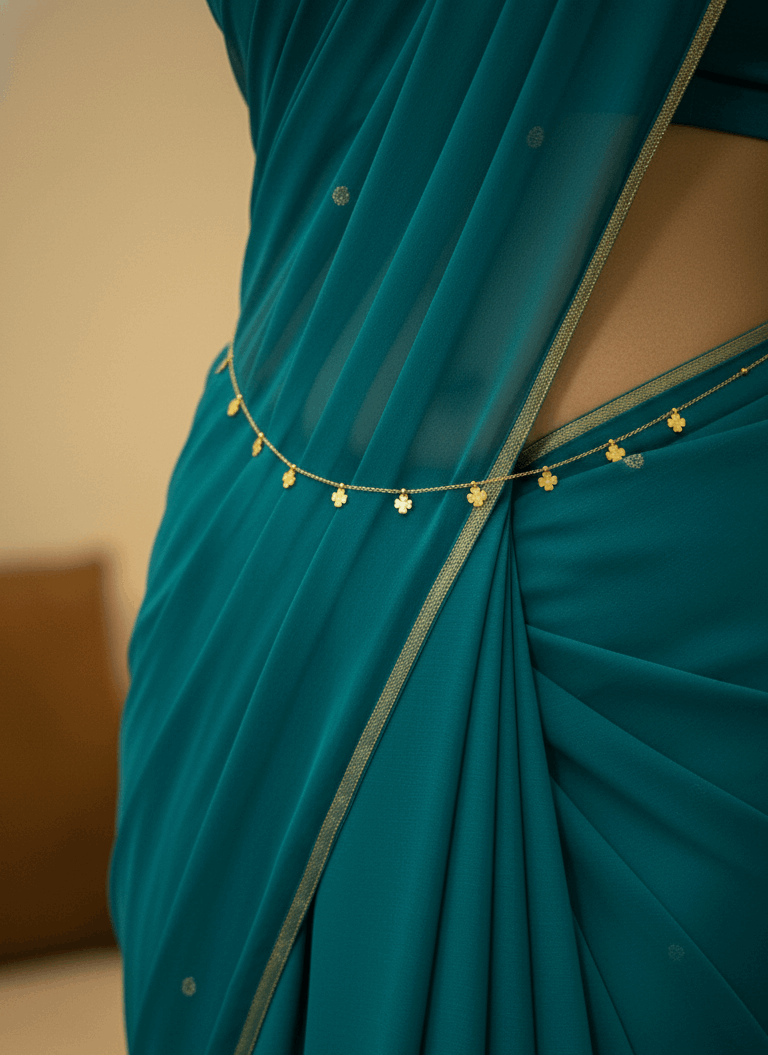 Anti Tarnish Clover Charm Waist Chain 18K Gold Plated