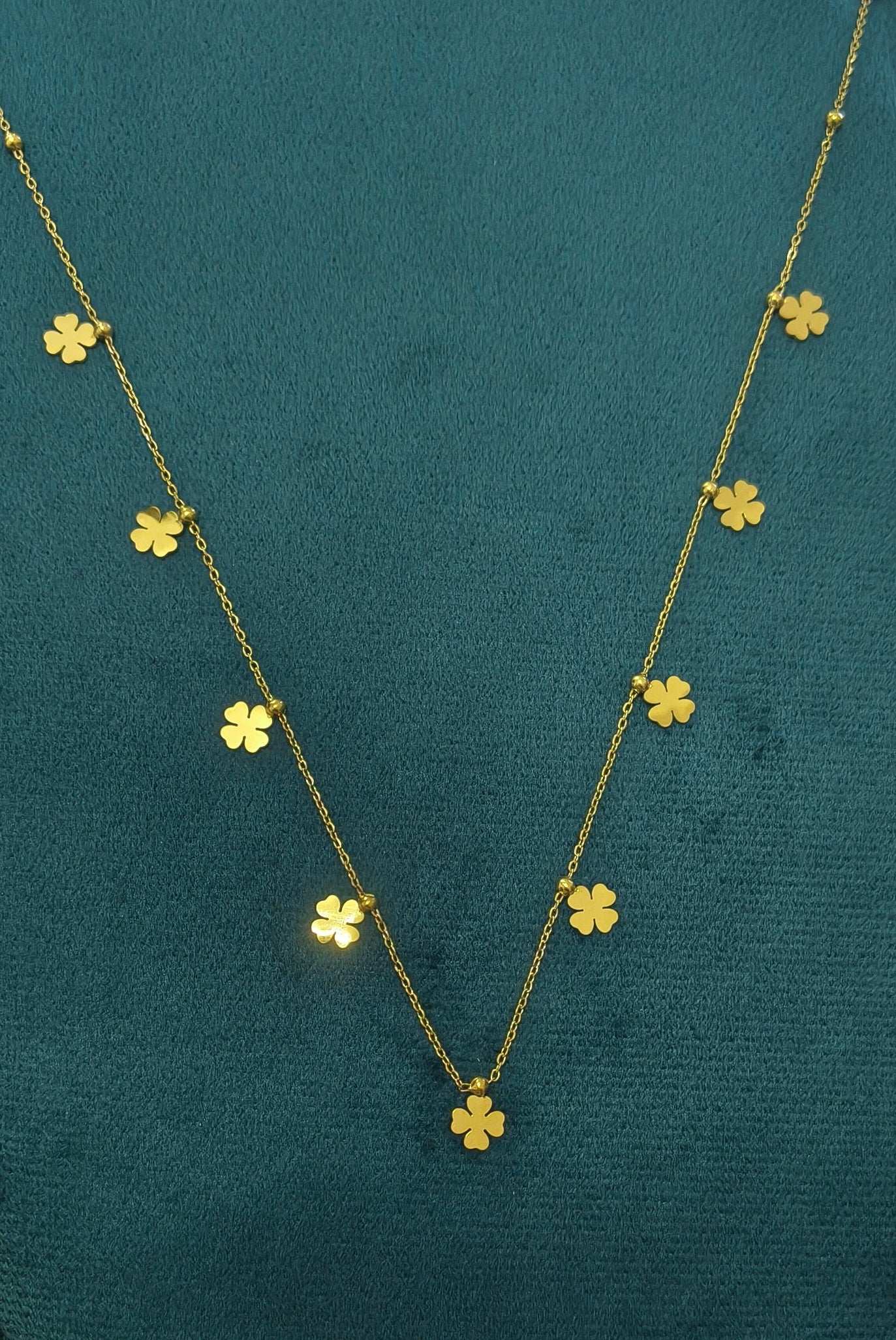 Anti Tarnish Clover Charm Waist Chain 18K Gold Plated
