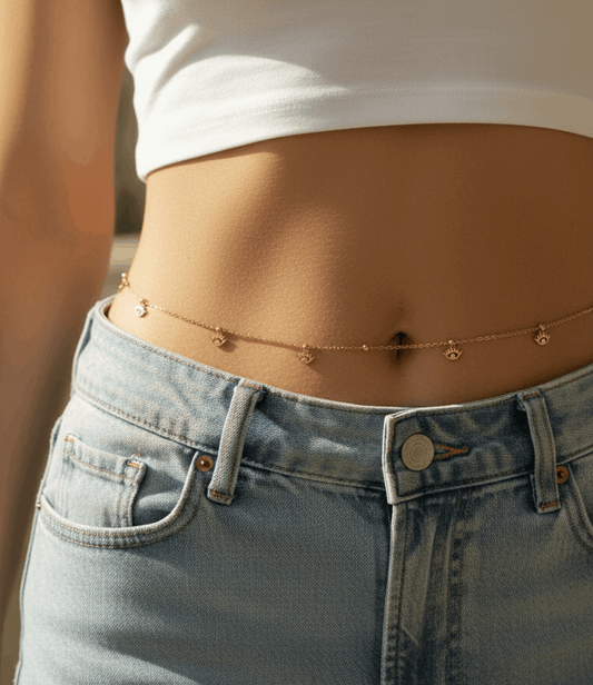 Anti Tarnish Evil Eye Charm Waist Chain 18K Gold Plated