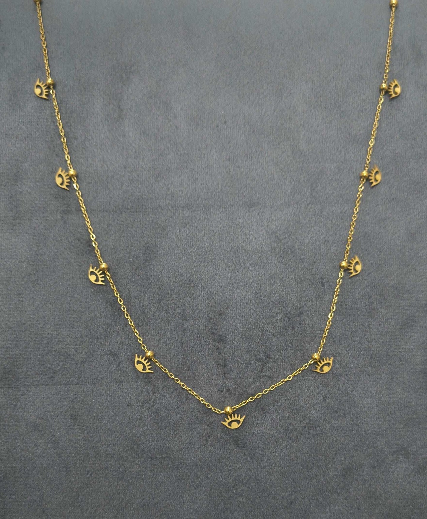 Anti Tarnish Evil Eye Charm Waist Chain 18K Gold Plated