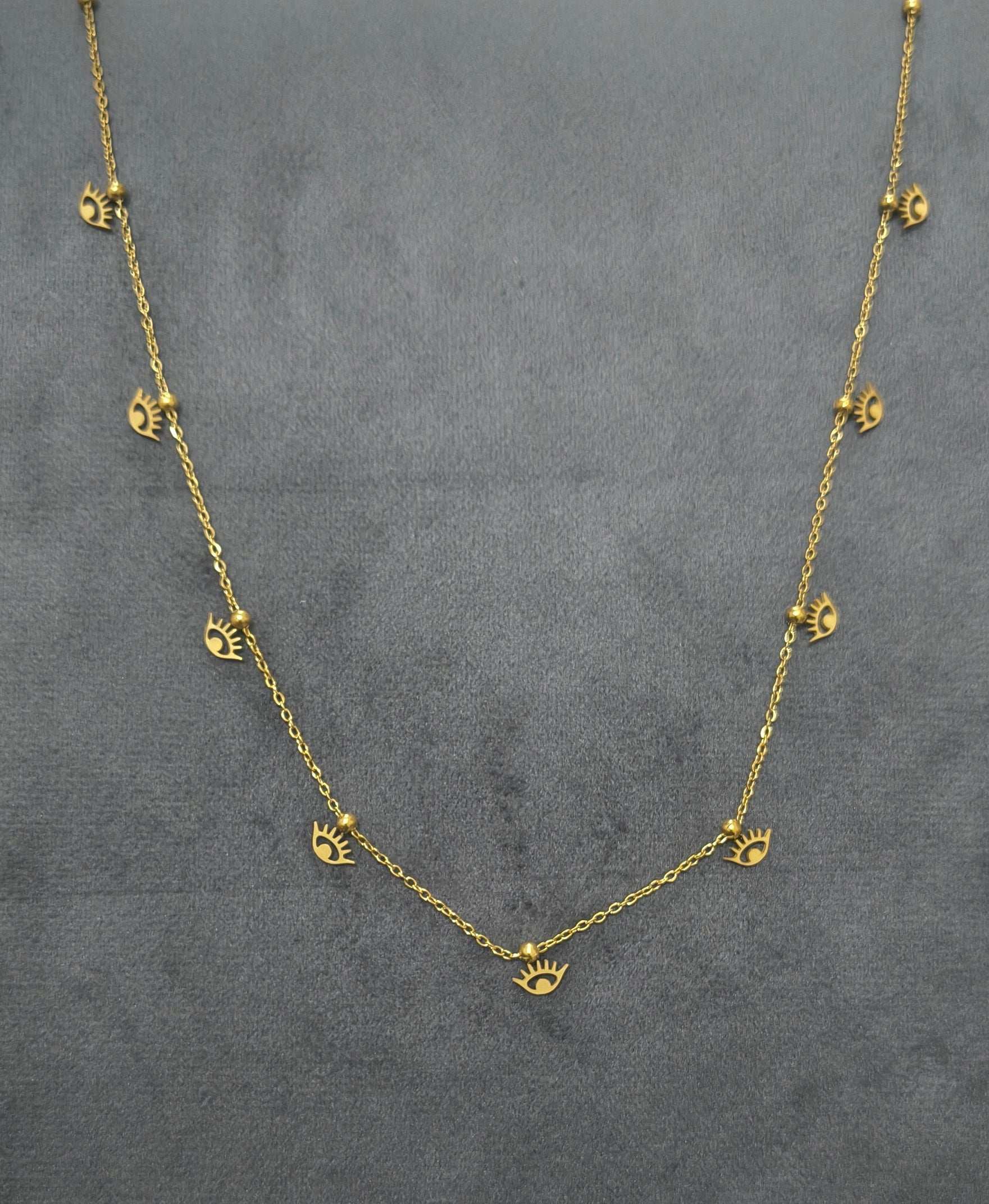 Anti Tarnish Evil Eye Charm Waist Chain 18K Gold Plated