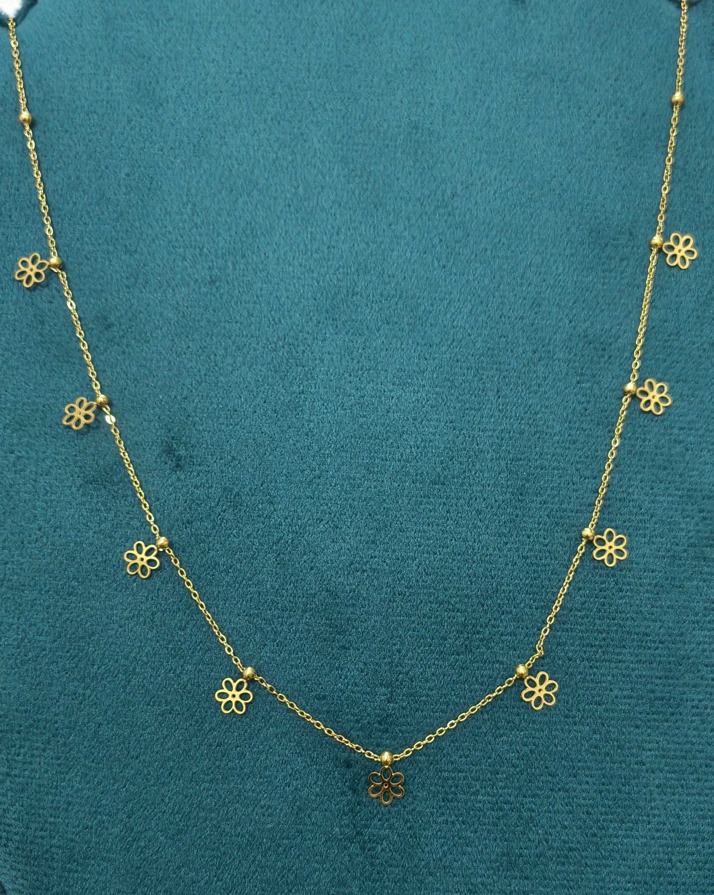 Anti Tarnish Flower Charm Waist Chain 18K Gold Plated