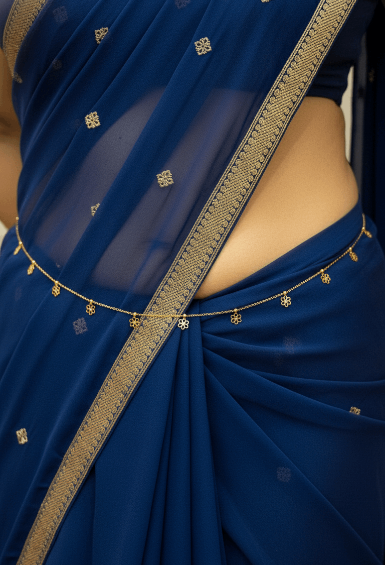 Anti Tarnish Flower Charm Waist Chain 18K Gold Plated