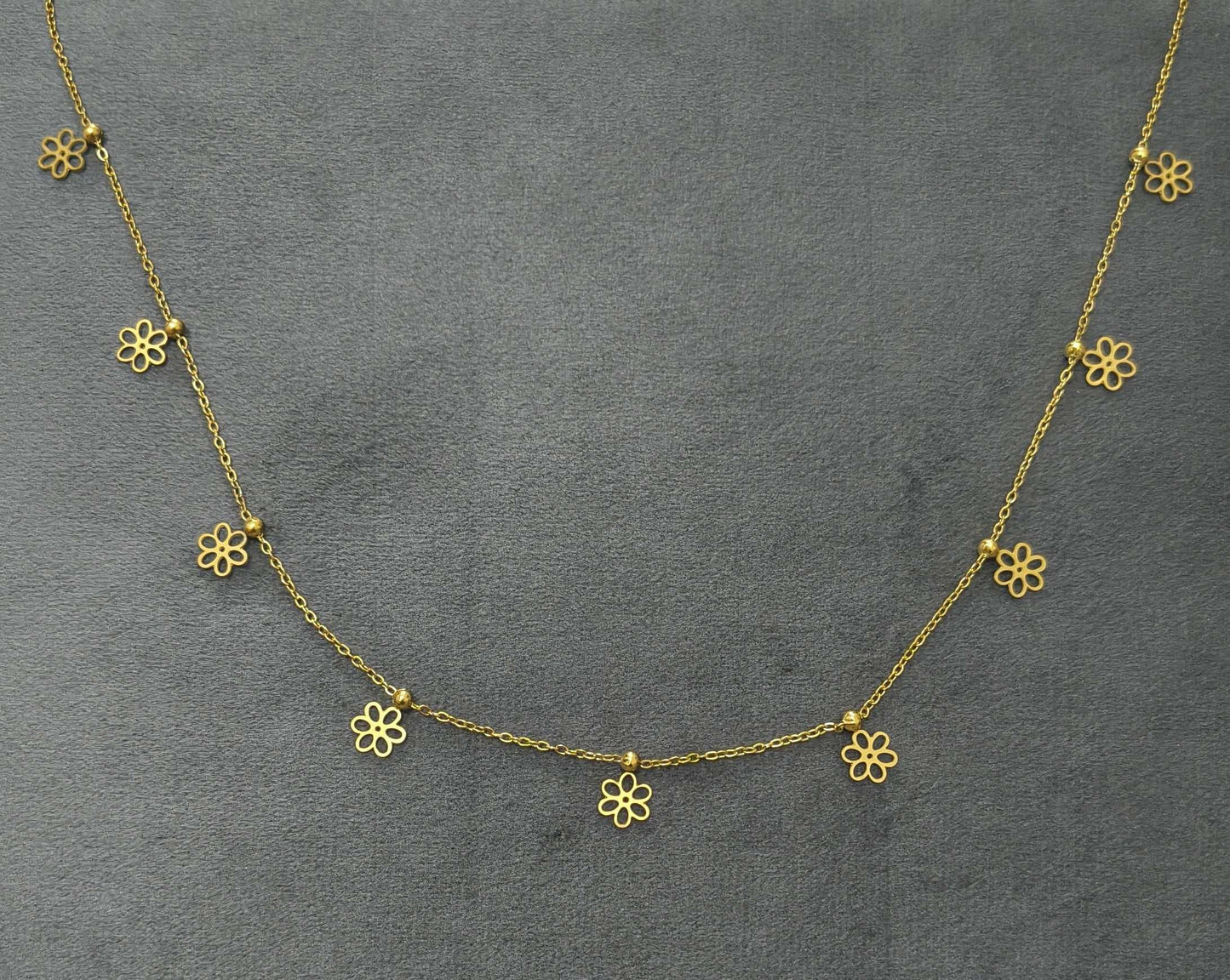 Anti Tarnish Flower Charm Waist Chain 18K Gold Plated