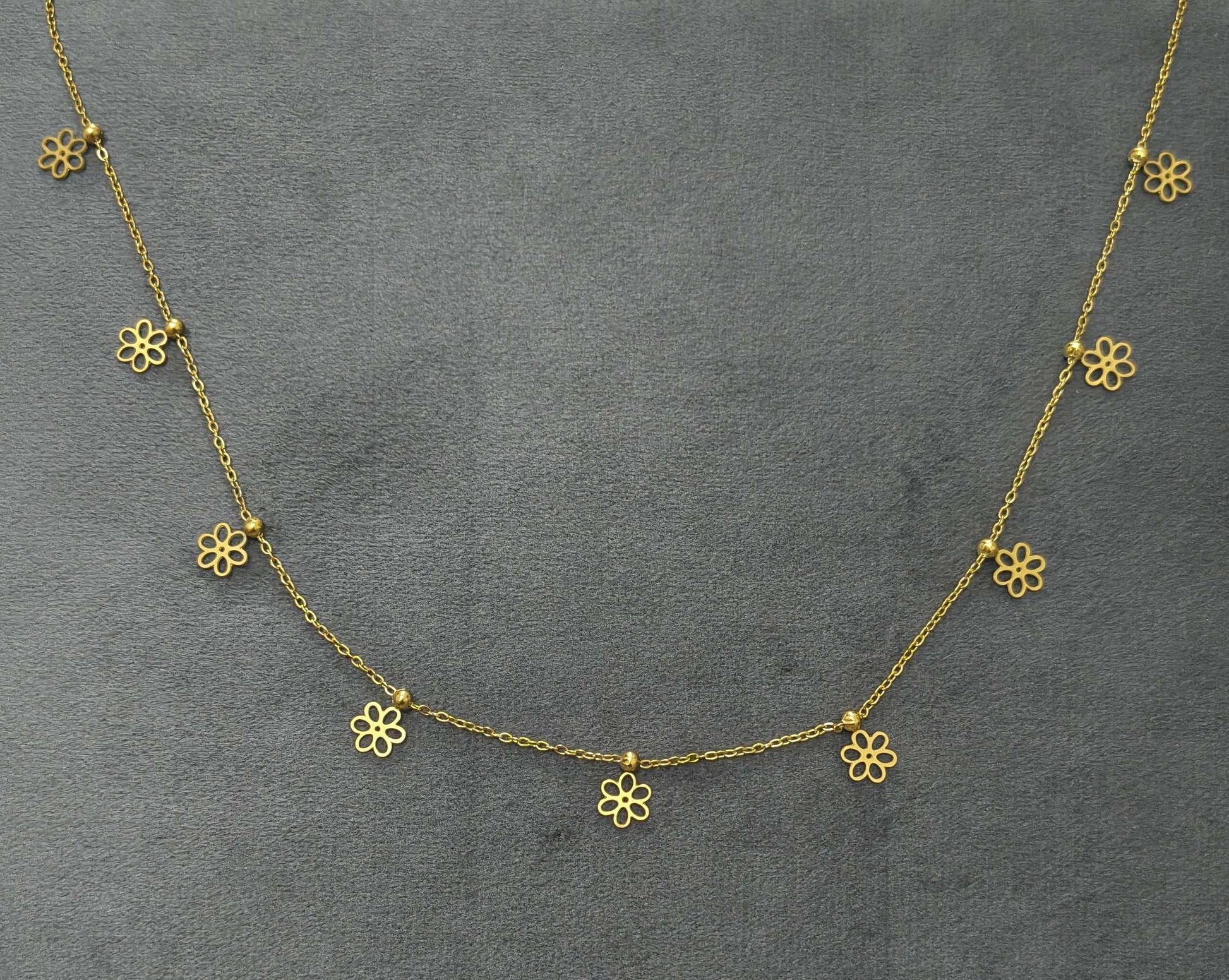 Anti Tarnish Flower Charm Waist Chain 18K Gold Plated