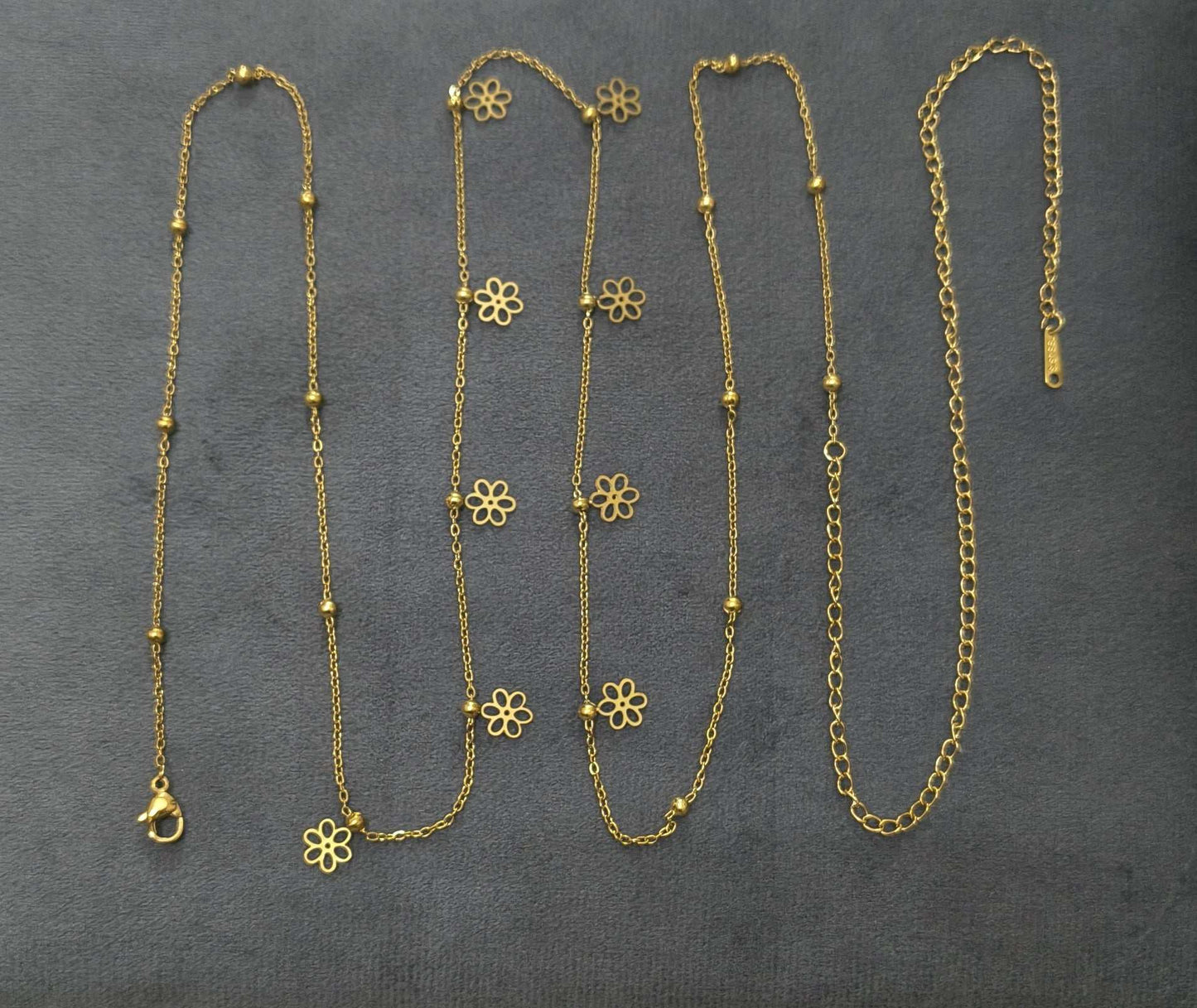 Anti Tarnish Flower Charm Waist Chain 18K Gold Plated