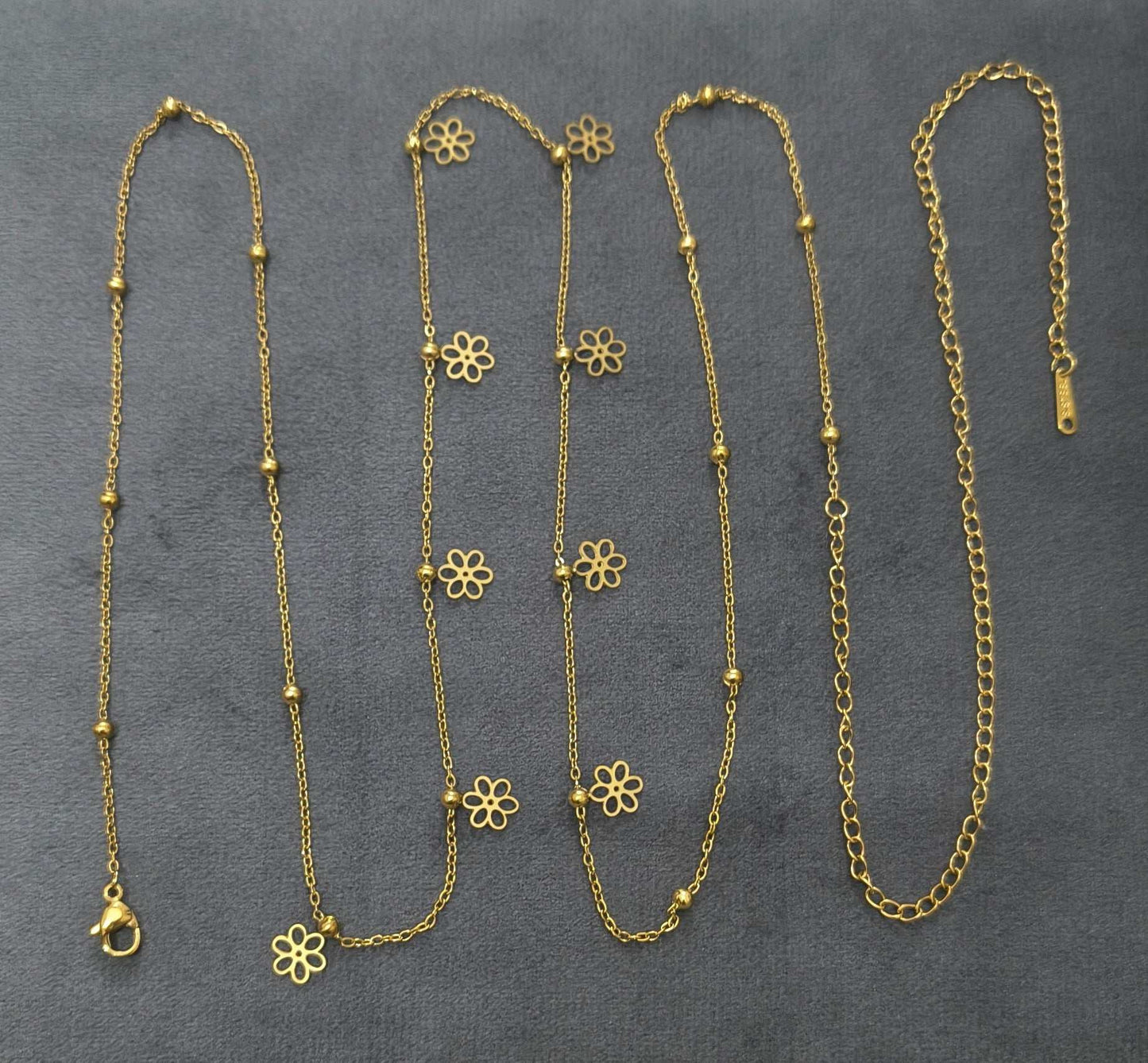 Anti Tarnish Flower Charm Waist Chain 18K Gold Plated