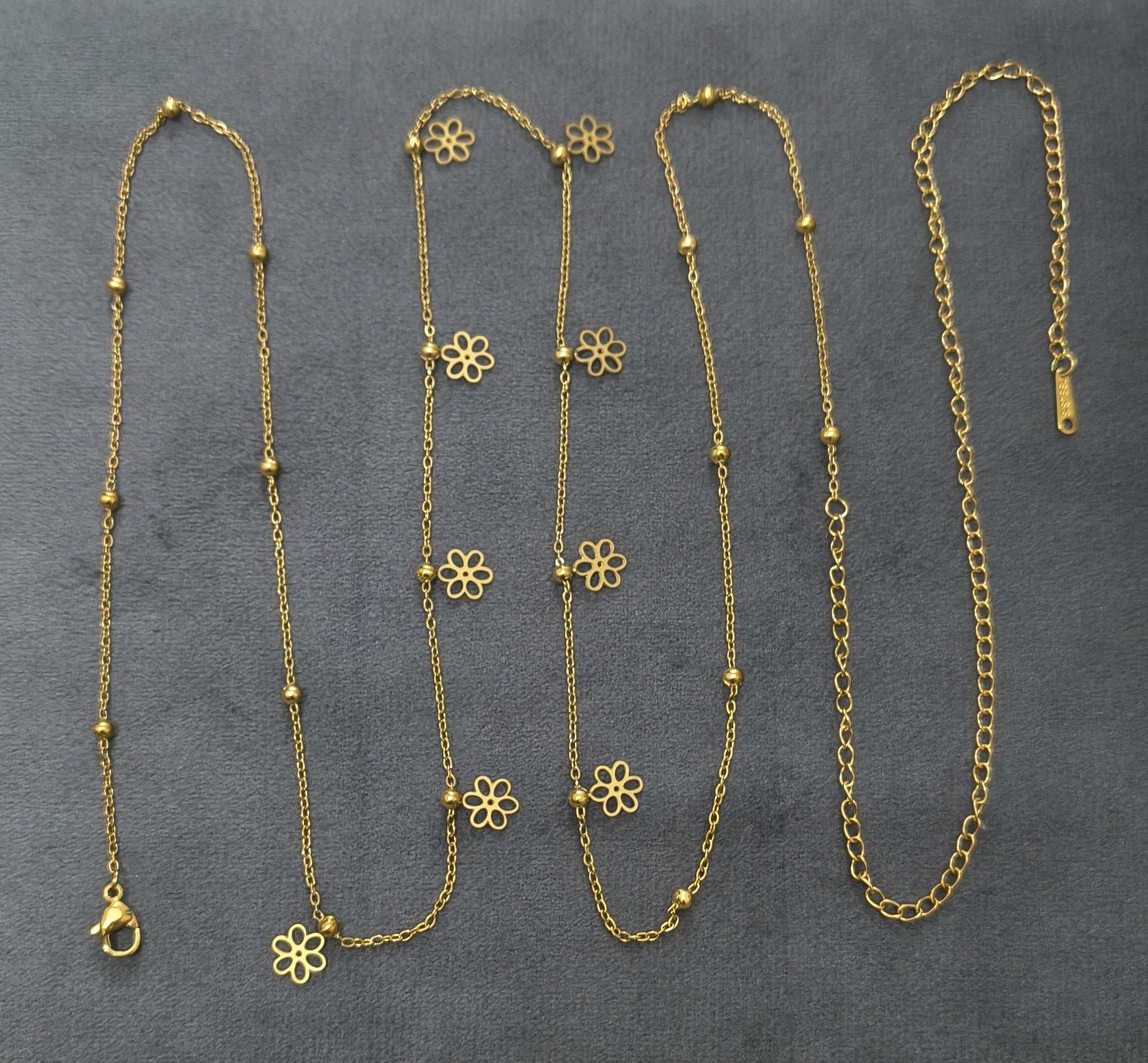 Anti Tarnish Flower Charm Waist Chain 18K Gold Plated