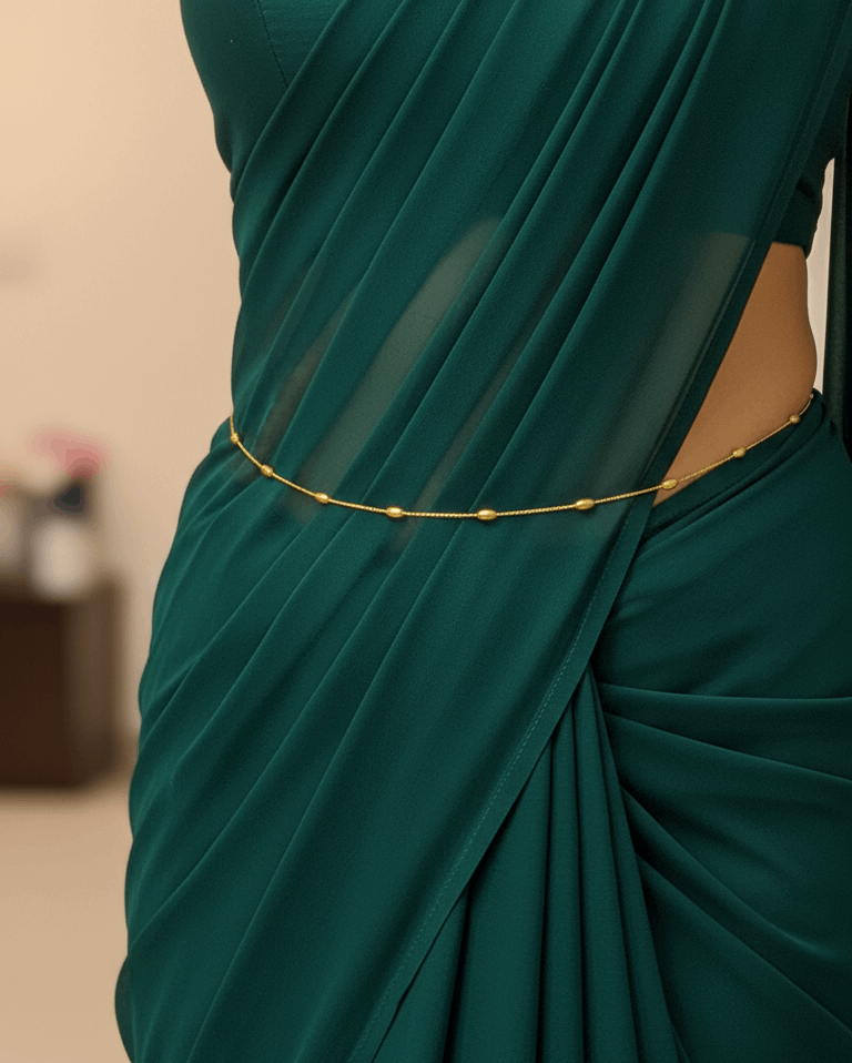 Anti Tarnish Golden Beads Charm Waist Chain 18K Gold Plated