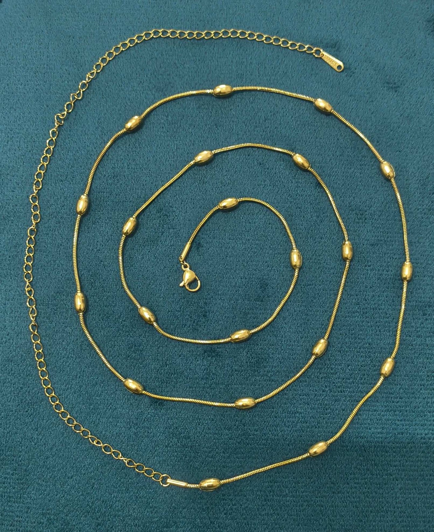 Anti Tarnish Golden Beads Charm Waist Chain 18K Gold Plated