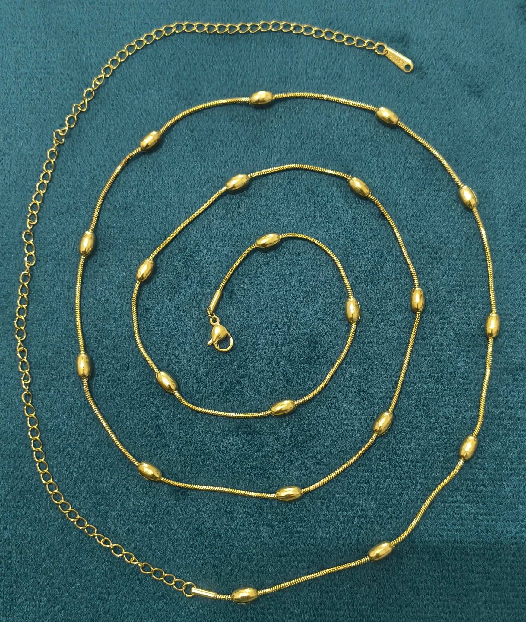 Anti Tarnish Golden Beads Charm Waist Chain 18K Gold Plated