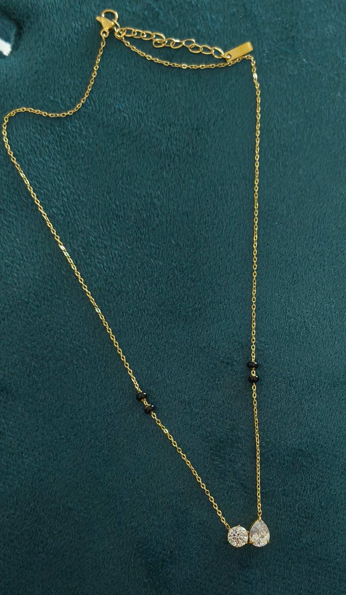 Anti Tarnish Kiara Style Solitaire Mangalsutra 18K Gold Plated