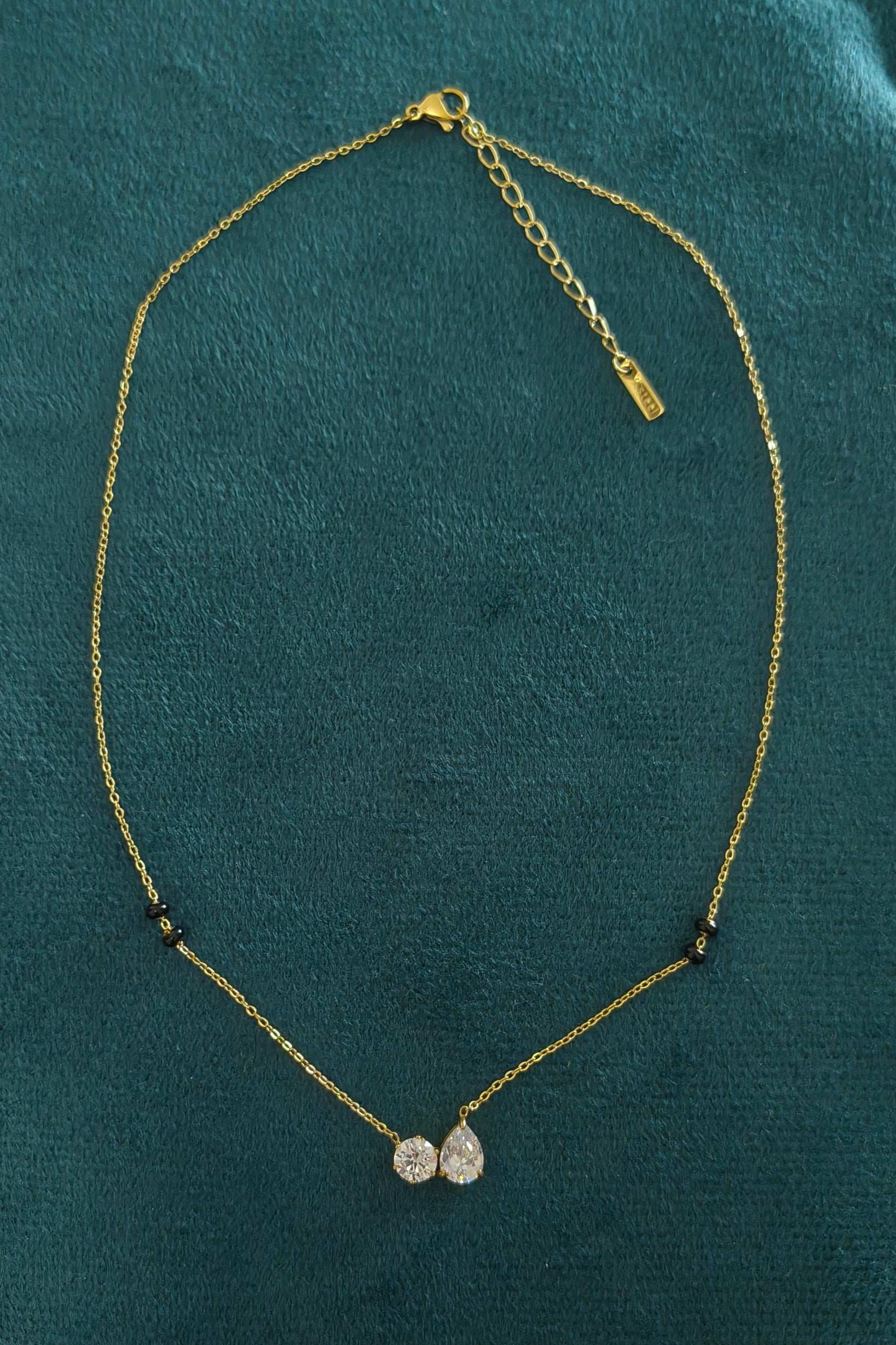 Anti Tarnish Kiara Style Solitaire Mangalsutra 18K Gold Plated