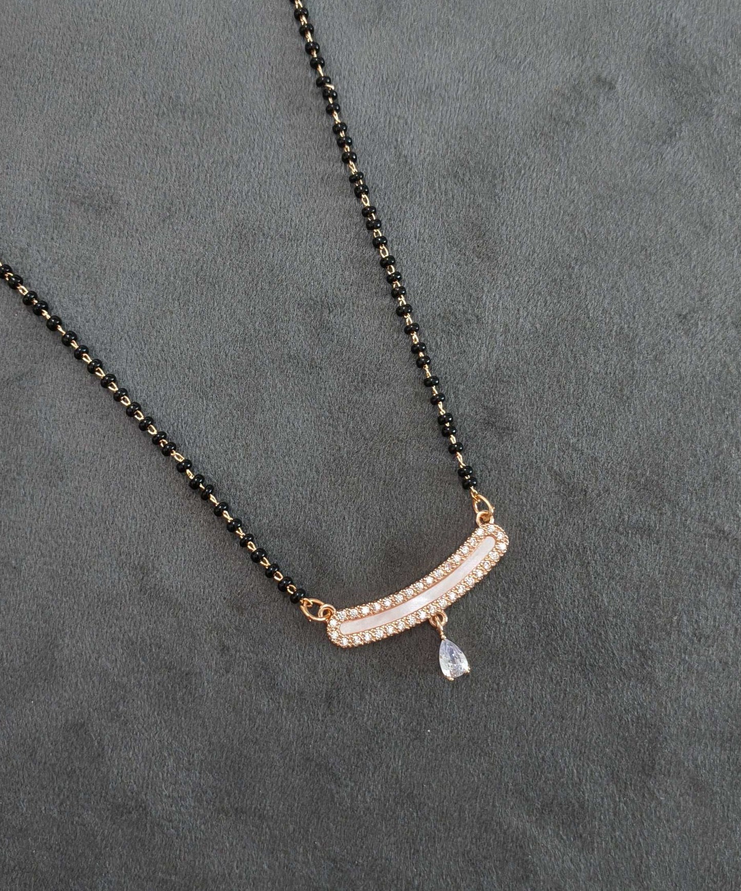 Anti Tarnish Rosegold Stylish Mangalsutra 18K Gold Plated